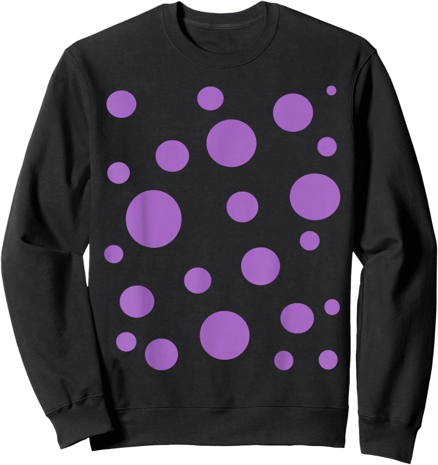 Polka dot Purple Bubble Dalmatian Simple Abstract Sweatshirt - Sweatshirt | Black