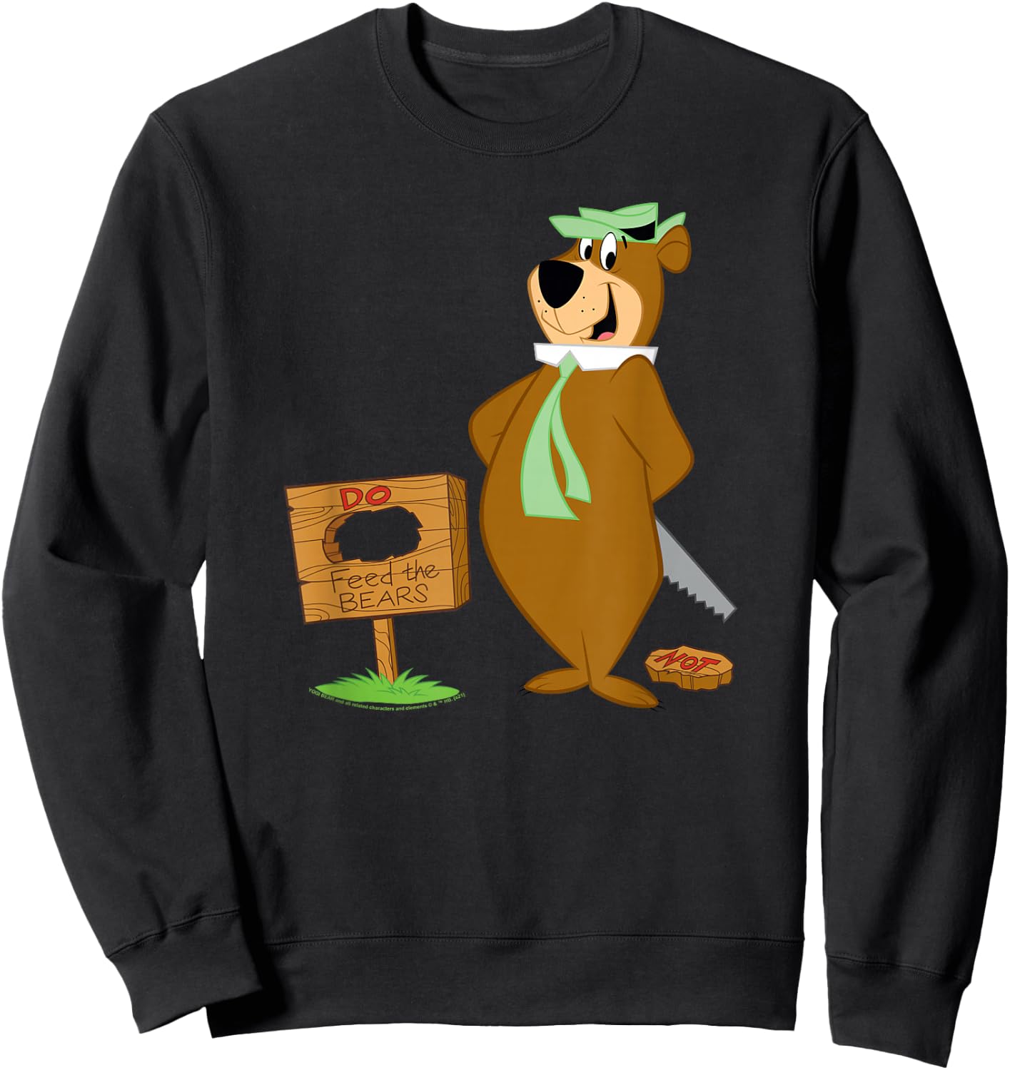 Yogi Bear Do Not Feed the Bears Sweatshirt - Sweatshirt | Black