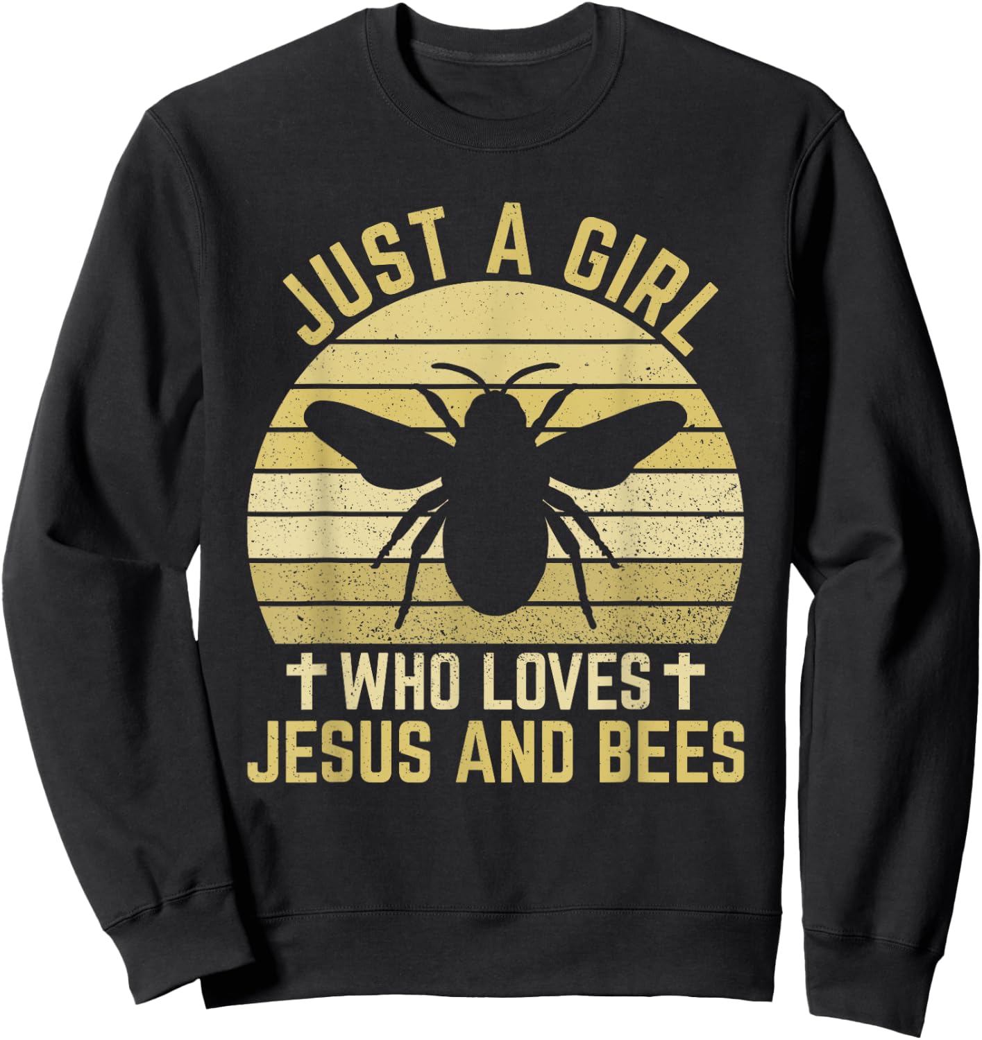 Jesus And Bees - Christian Girl And Women Sweatshirt - Sweatshirt | Black