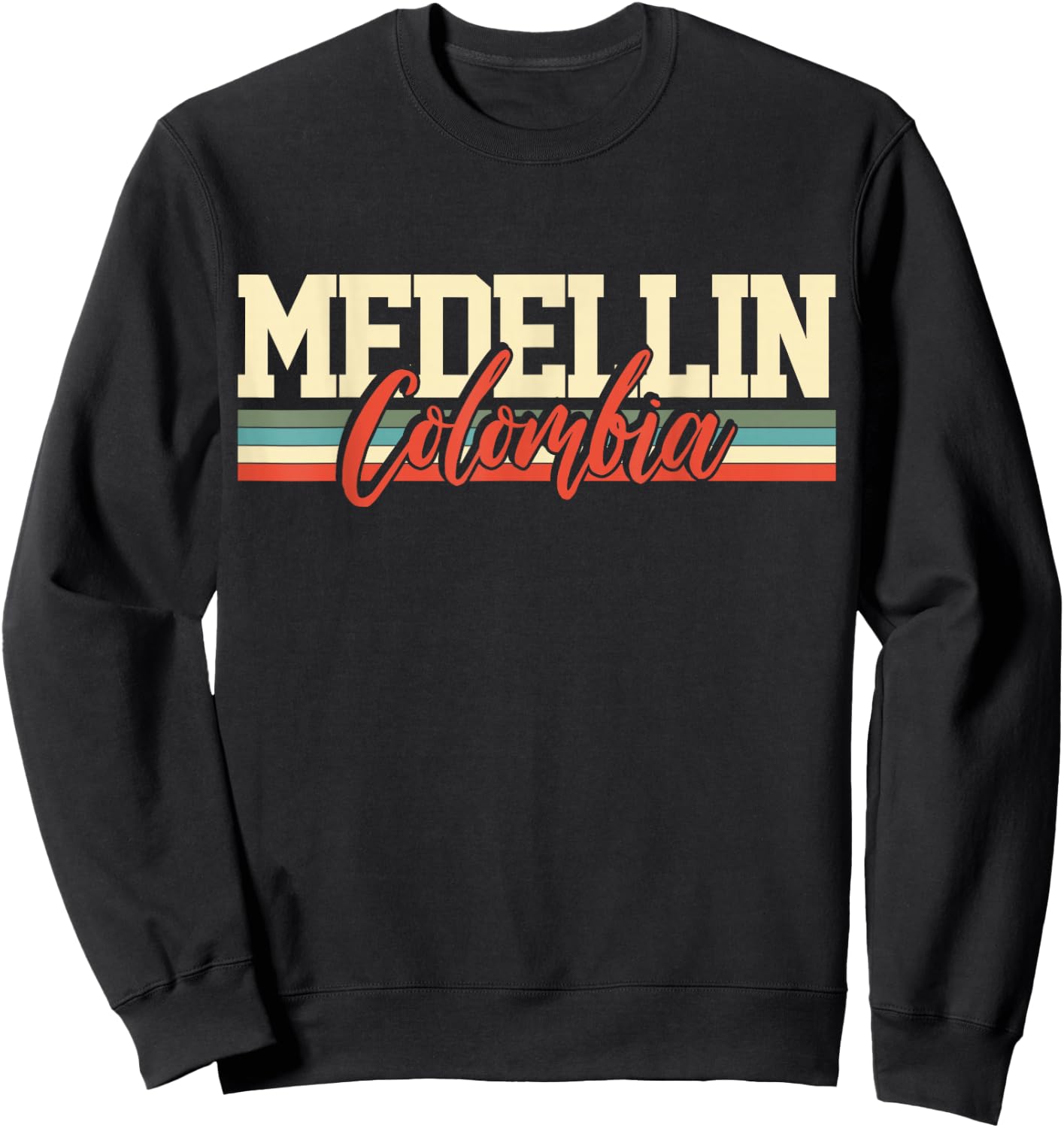 Medellin Colombia Travel Souvenir Retro Gift Sweatshirt - Sweatshirt | Black