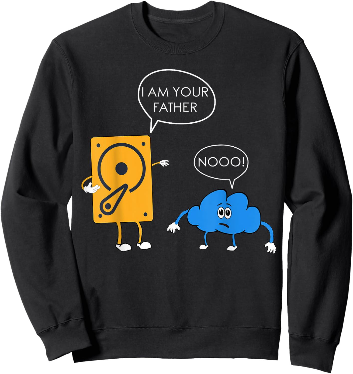 Cloud vs. Classic Storage Computer Engineering Tech Sweatshirt - Sweatshirt | Black