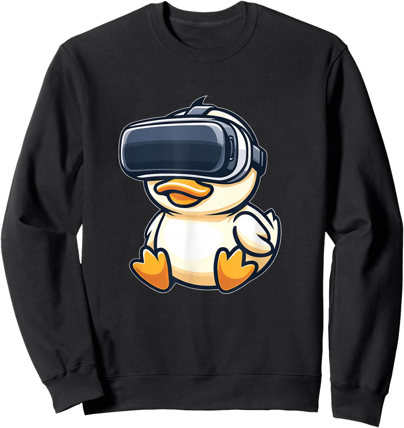 Cute Duck VR Virtual Reality Gamer Sweatshirt - Sweatshirt | Black