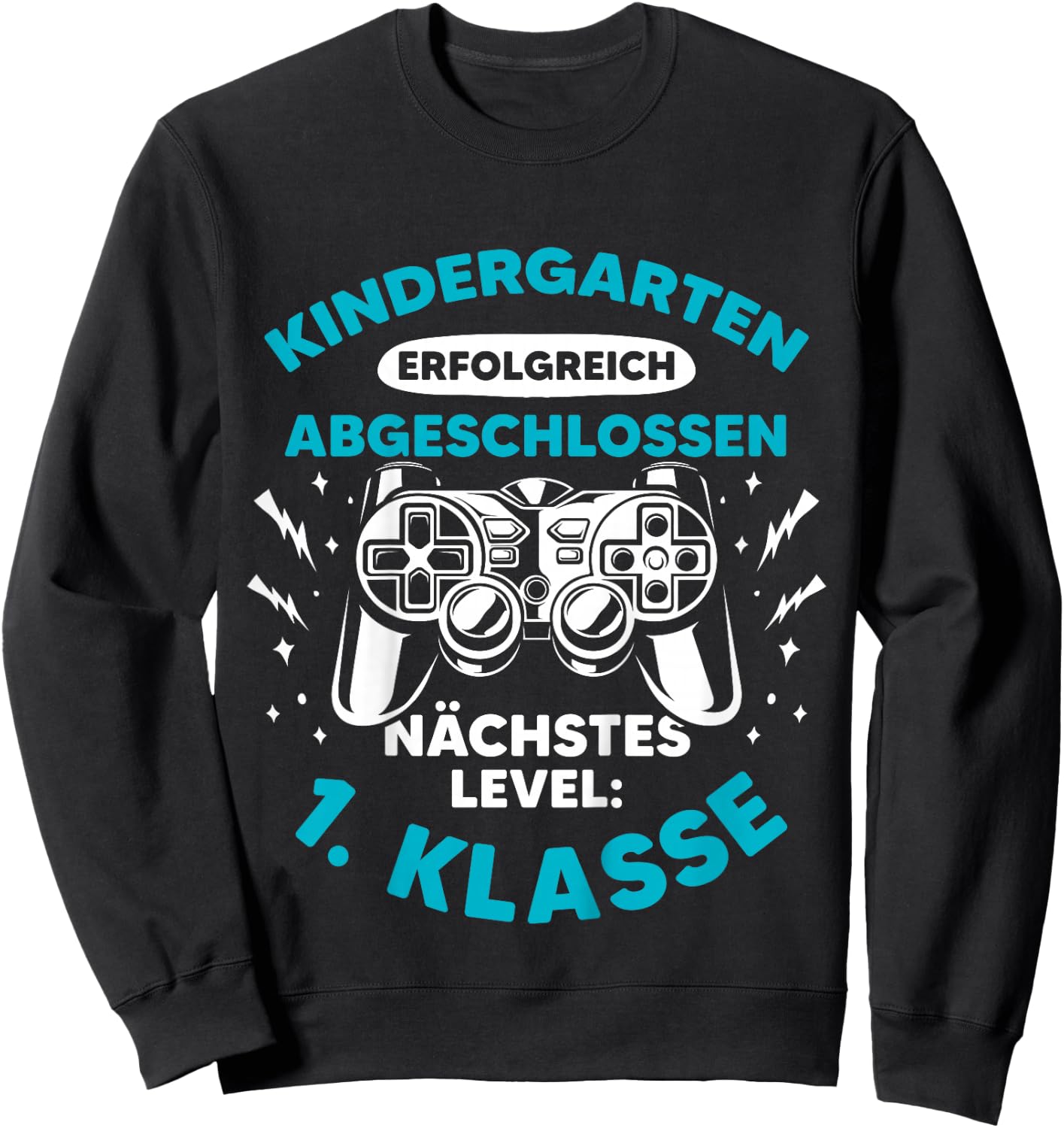 Schulkind cooles Gamer Zocker Jungs Einschulung Schulanfang Sweatshirt - Sweatshirt | Black