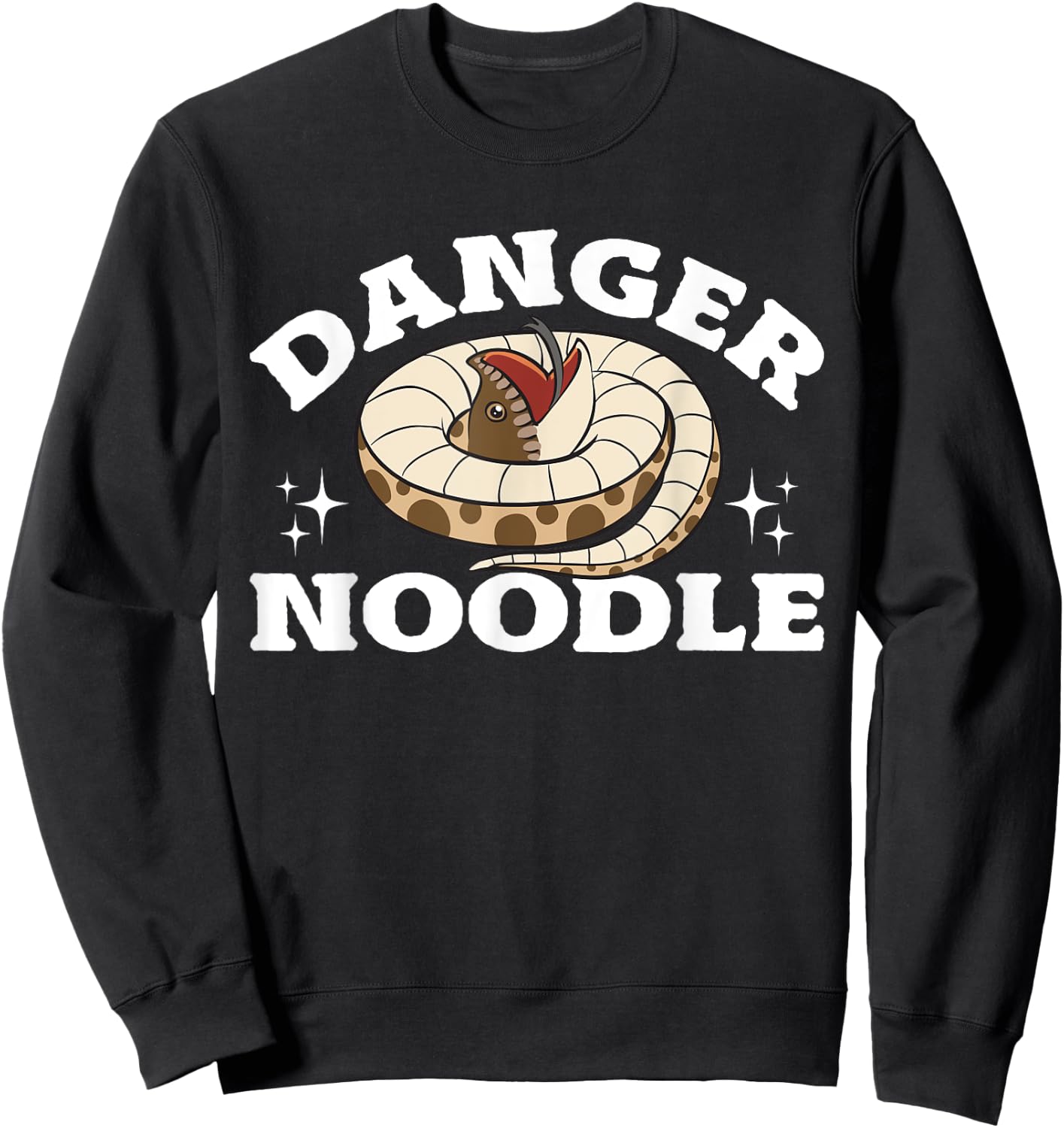 Hognose Snake Danger Noodle Pet Reptile Hognose Snake Sweatshirt - Sweatshirt | Black