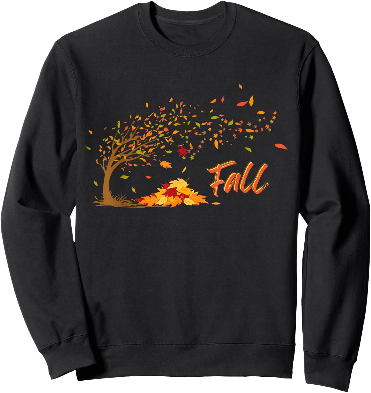 Simply Fall Leaves Sweatshirt - Sweatshirt | Black