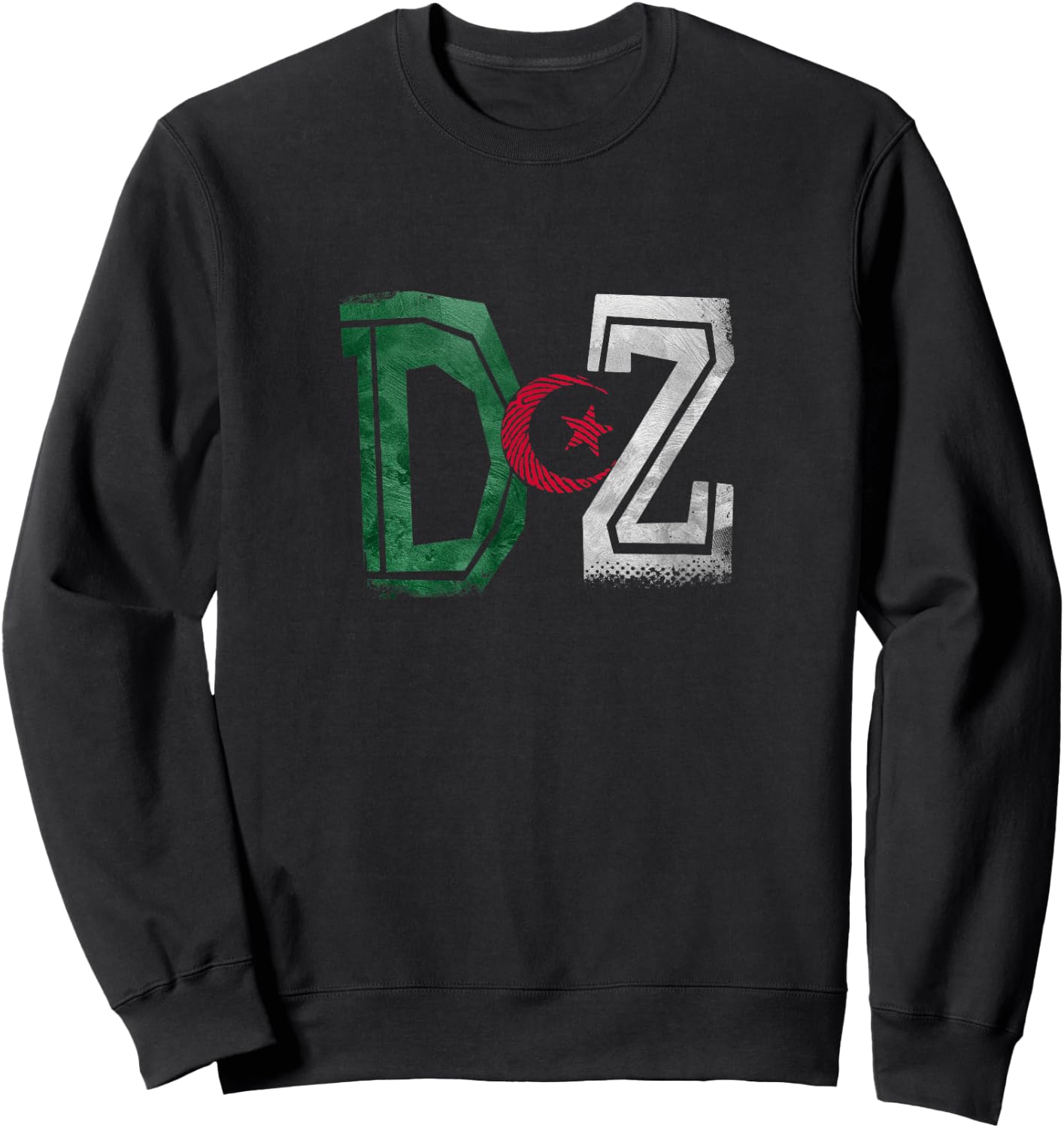 Algerian Flag Football Gift Jersey Dz , Black, S Sweatshirt - Sweatshirt | Black