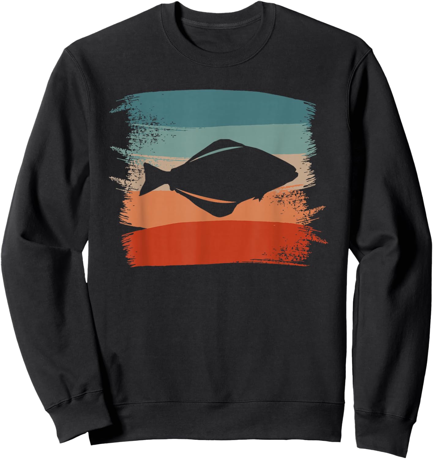 Retro Vintage Heilbutt Heilbutt Sweatshirt - Sweatshirt | Black