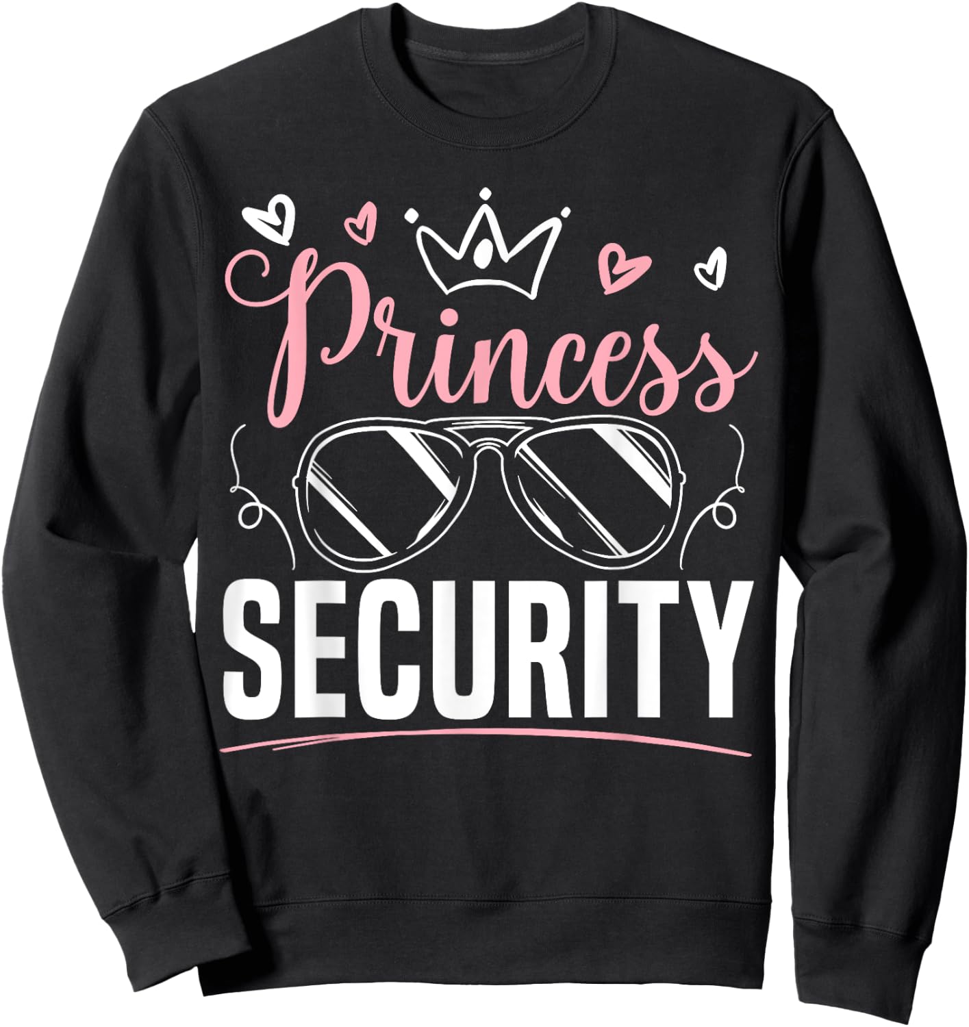 Prinzessinnen-Sicherheitsdesign für eine Ankündigung des großen Bruders Sweatshirt - Sweatshirt | Black