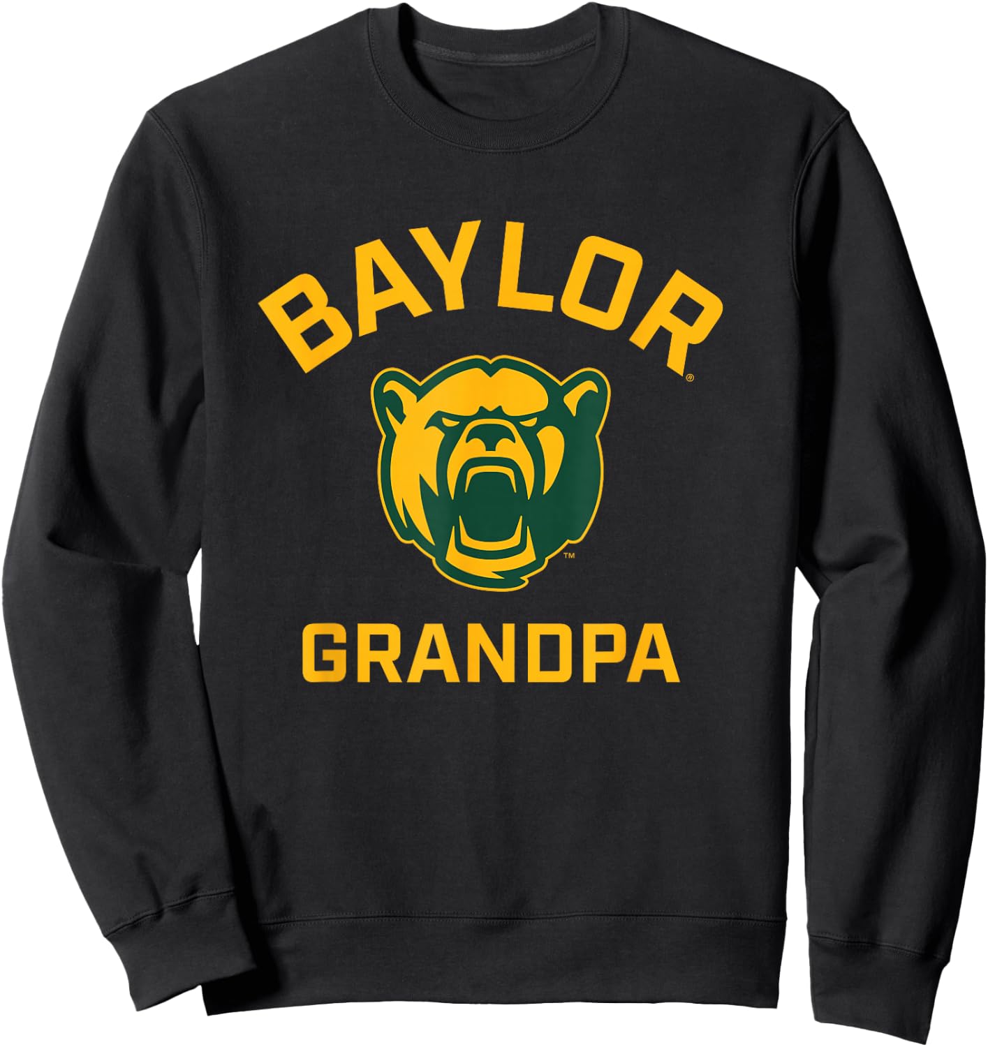 Baylor University Bears Arched Grandpa Sweatshirt - Sweatshirt | Black