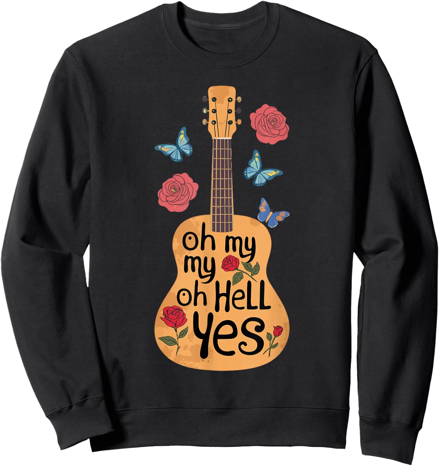 !RALUPOP OH MY MY OH HELL YES | Music , Small, Blue Sweatshirt - Sweatshirt | Black