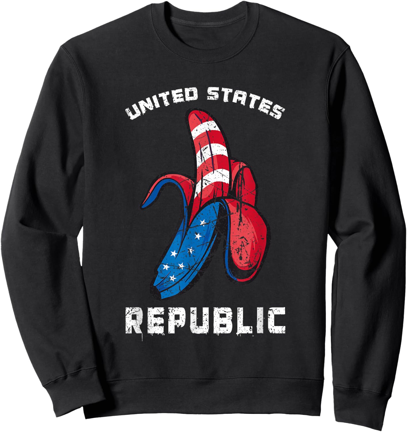 Banana US Flag Patriot America Worst United States Republic Sweatshirt - Sweatshirt | Black