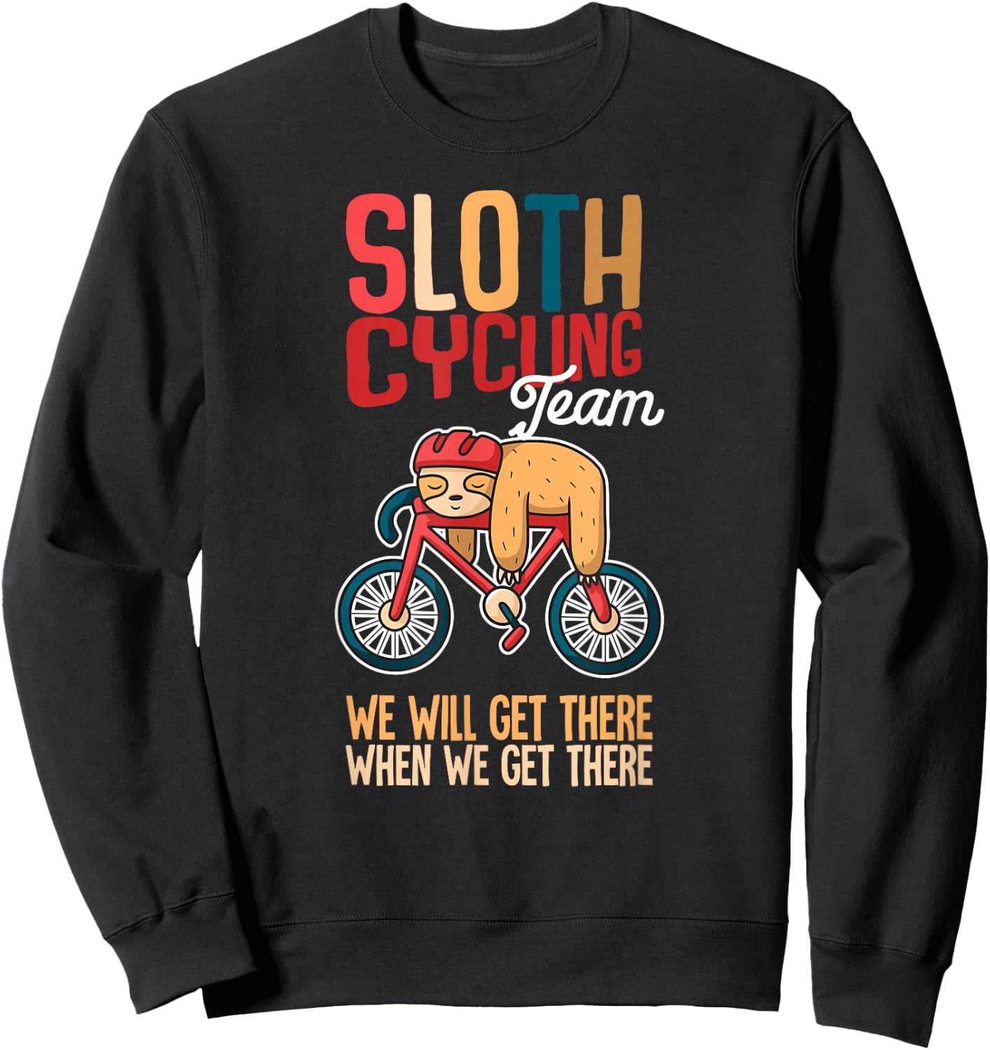 Sloth Cycling Team Sweatshirt - Sweatshirt | Black