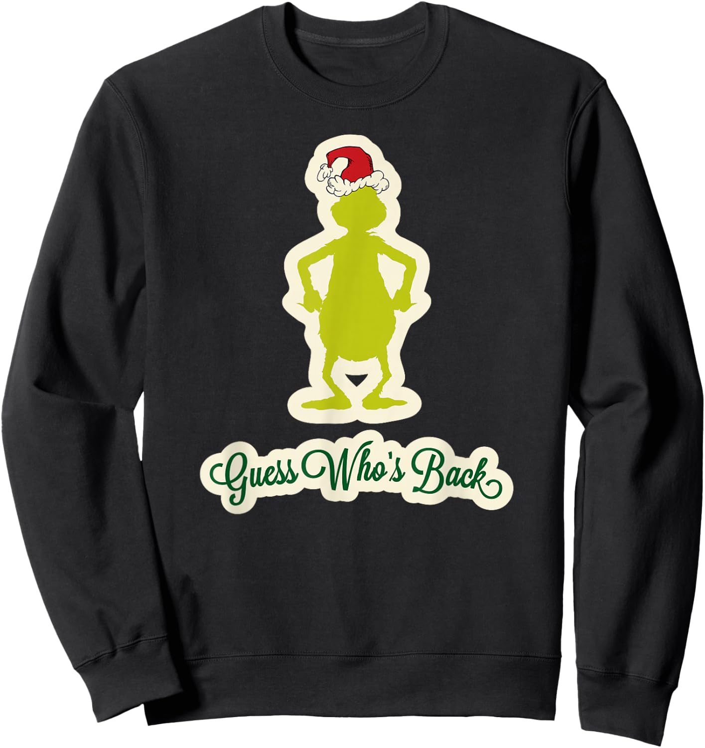 Dr. Seuss Grinch Guess Who's Back Sweatshirt - Sweatshirt | Black