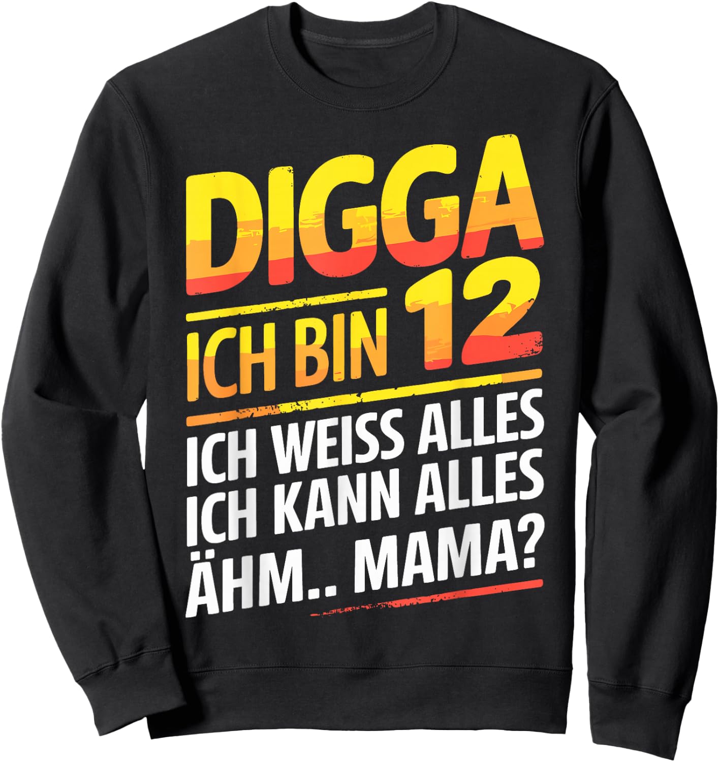 12th Birthday Boy Girl 12 Years 2013 Funny Gift , black Sweatshirt - Sweatshirt | Black