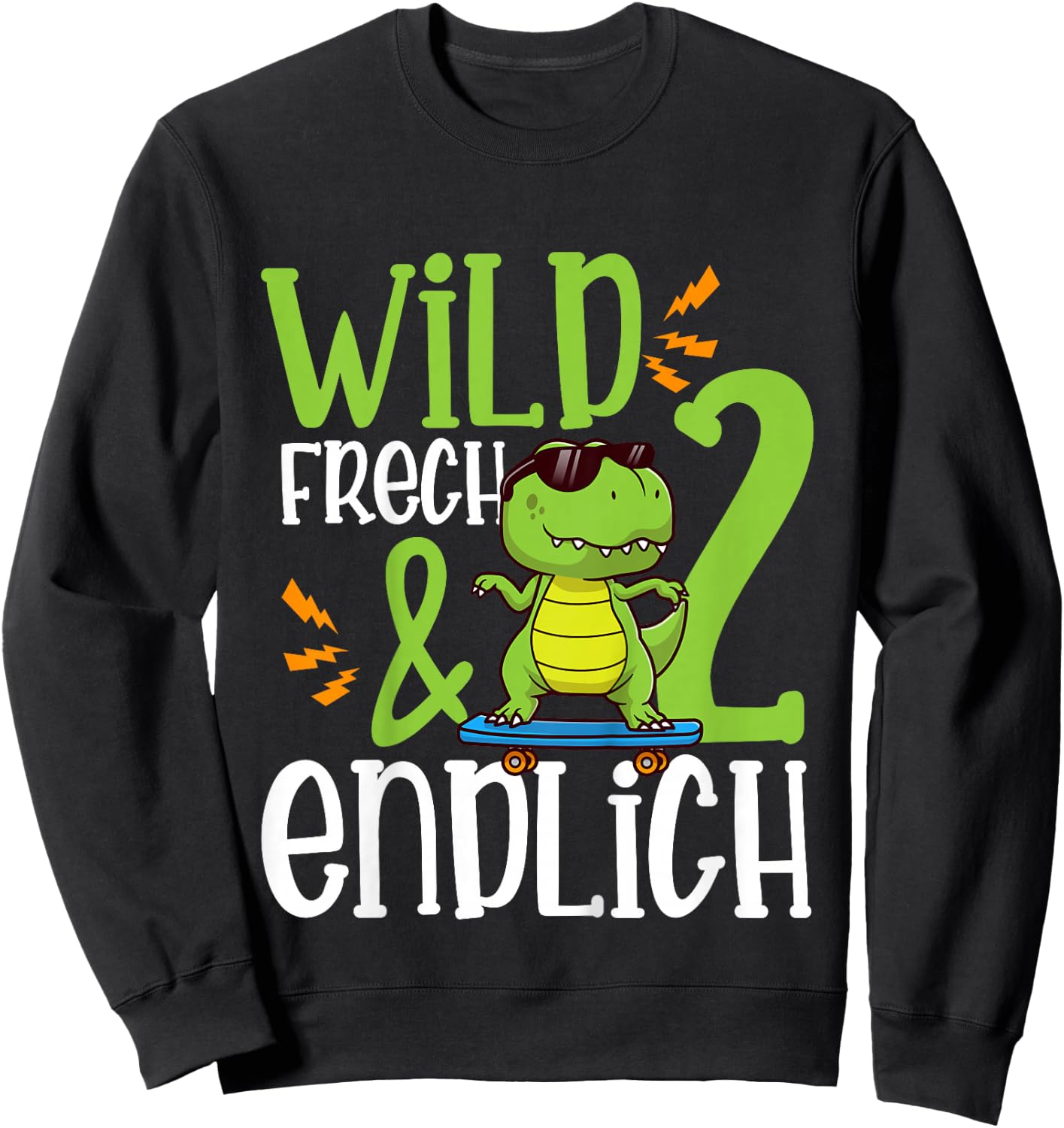 Children's Wild Frech & Finally 2 Second Birthday, black Sweatshirt - Sweatshirt | Black