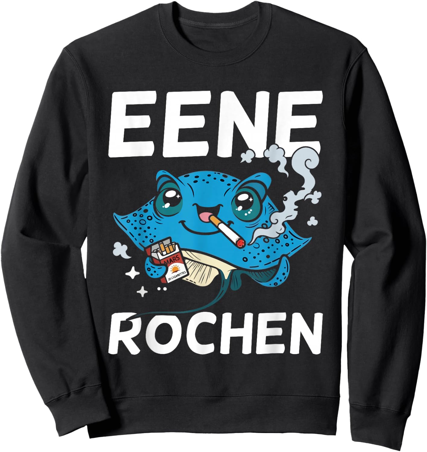 Eene Rochen Lustiger Raucher Party Spruch Sweatshirt - Sweatshirt | Black