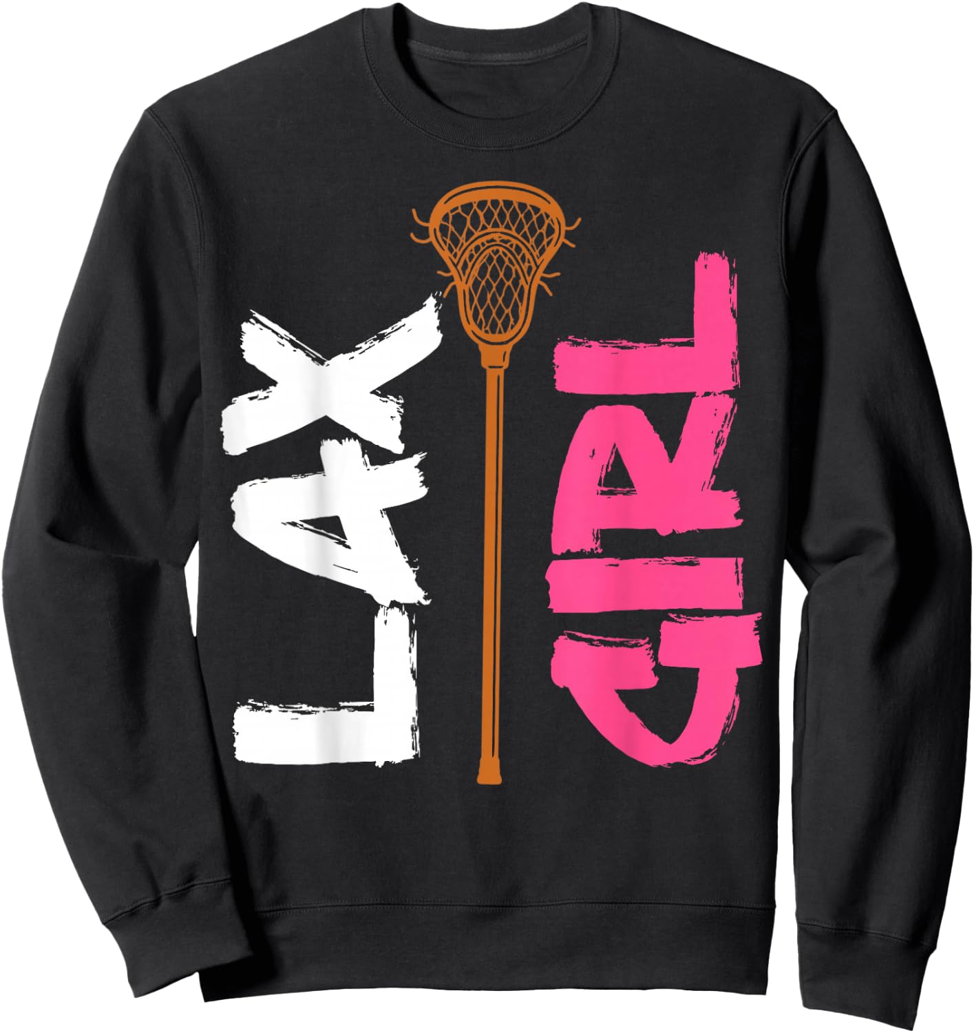 Lacrosse Girl Stick Lax Girl Player Goalie Women Sweatshirt - Sweatshirt | Black