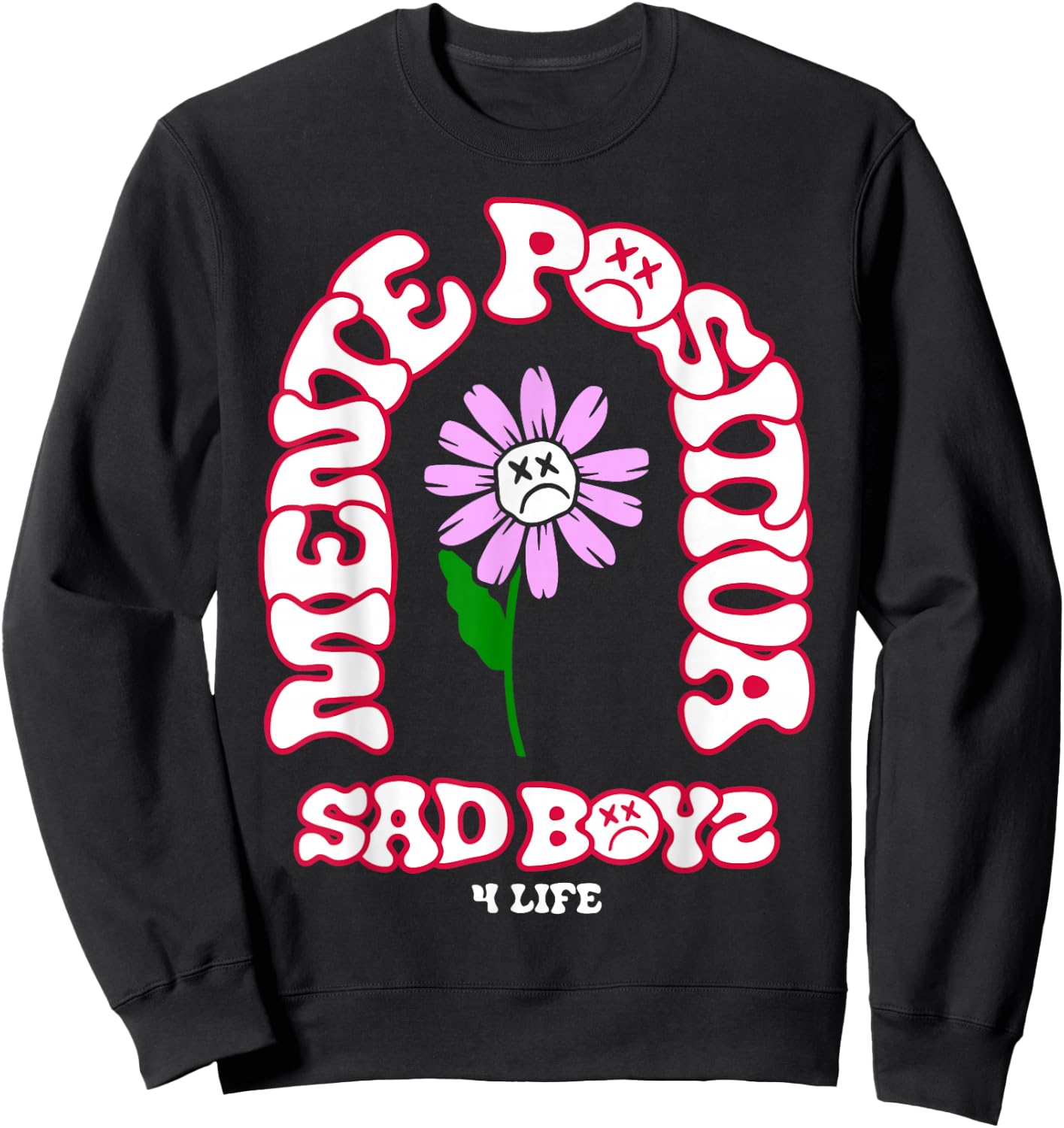 Mente positiva Junior Tumbados Corridos H Belicos Sad Boys Sweatshirt - Sweatshirt | Black
