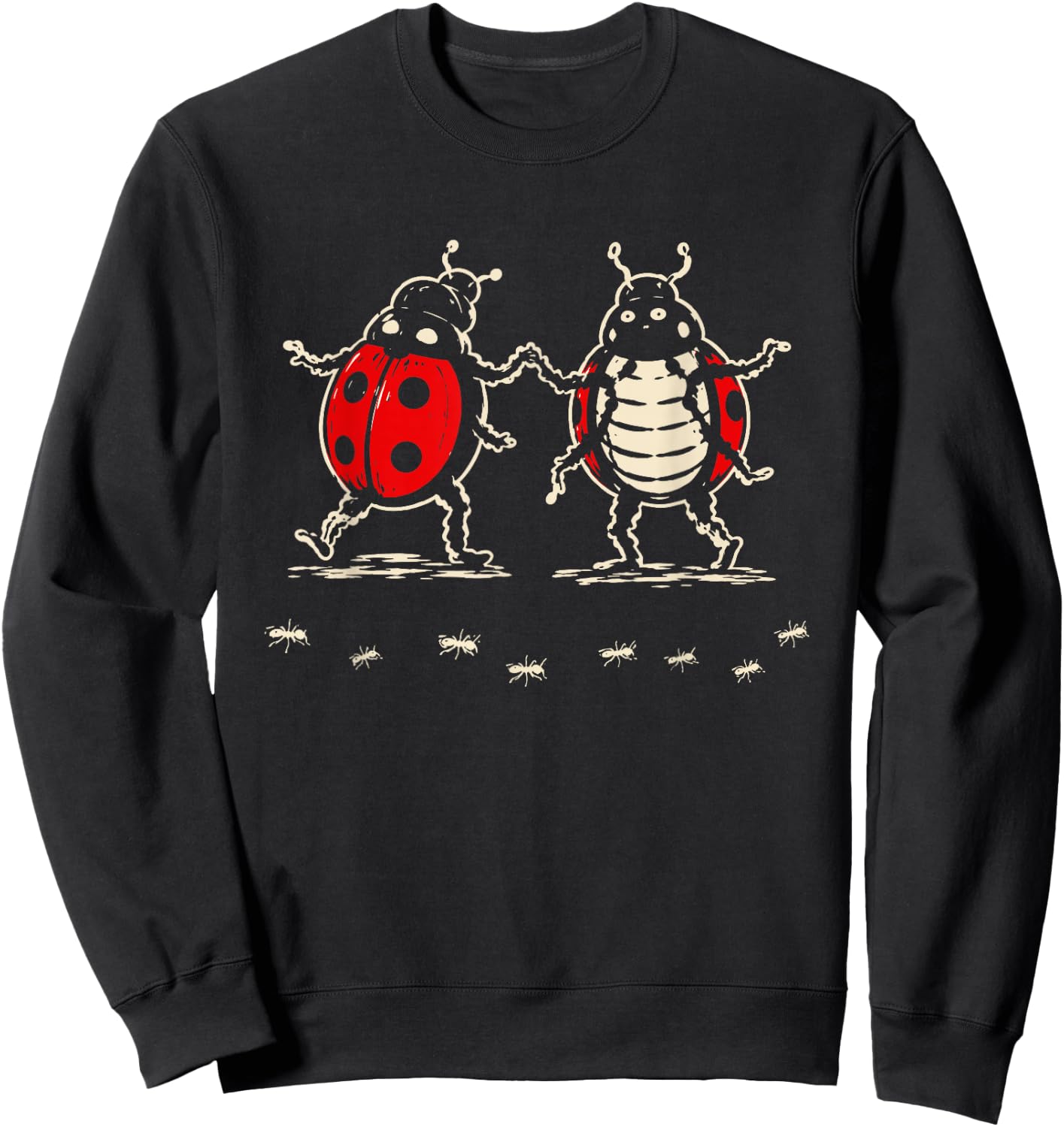 Dancing Lady Bugs The Last of The Bugs Funny Band Sweatshirt - Sweatshirt | Black