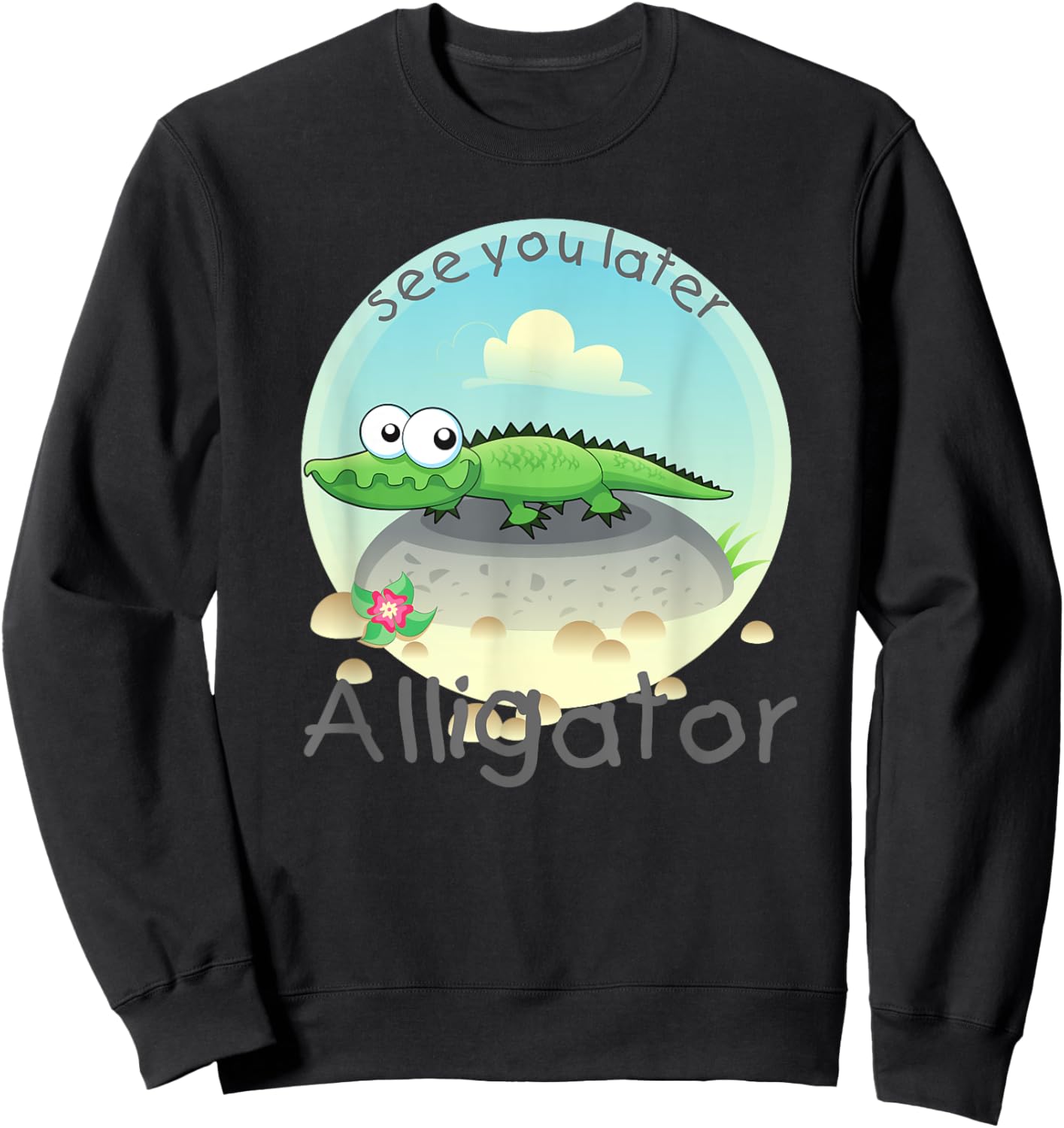 Florida Alligator see you later Crocodile Gator kids Sweatshirt - Sweatshirt | Black
