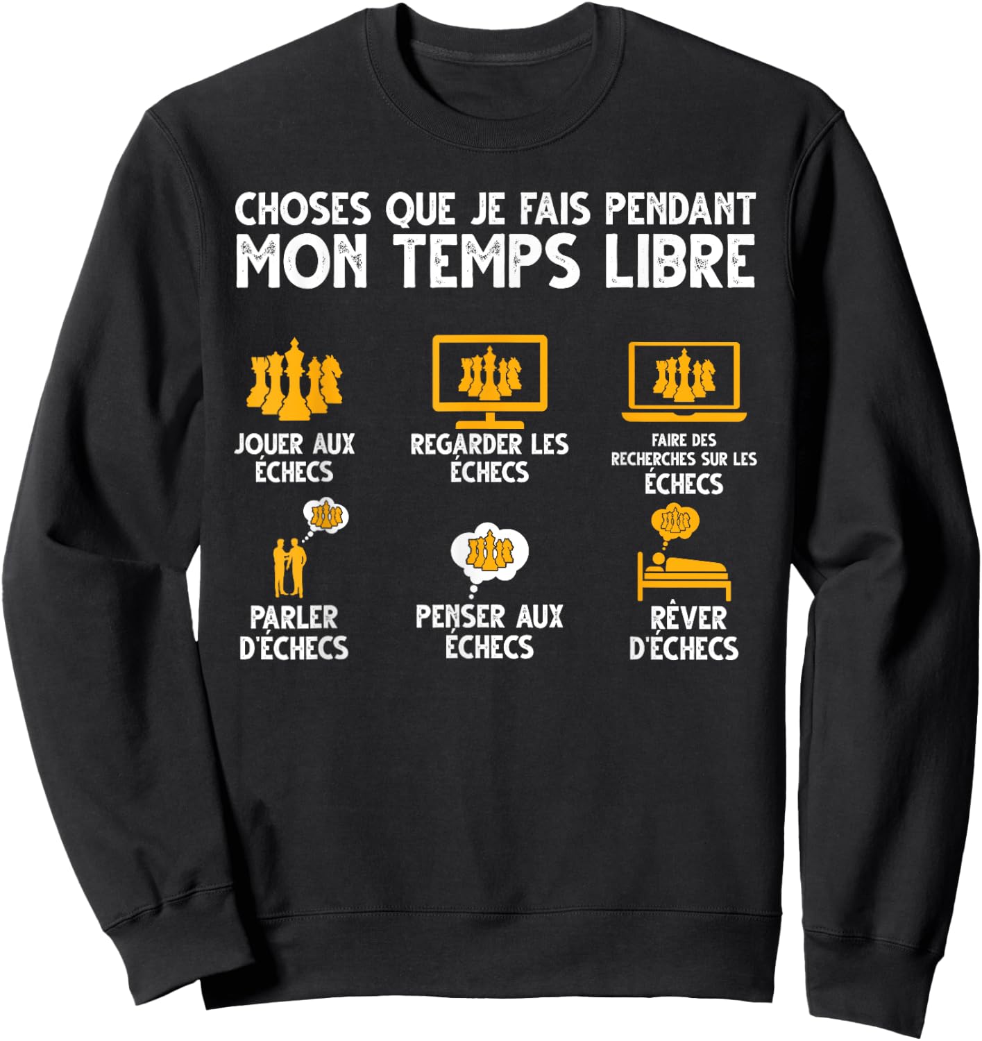 Play Chess Watch Chess , Black, S Sweatshirt - Sweatshirt | Black