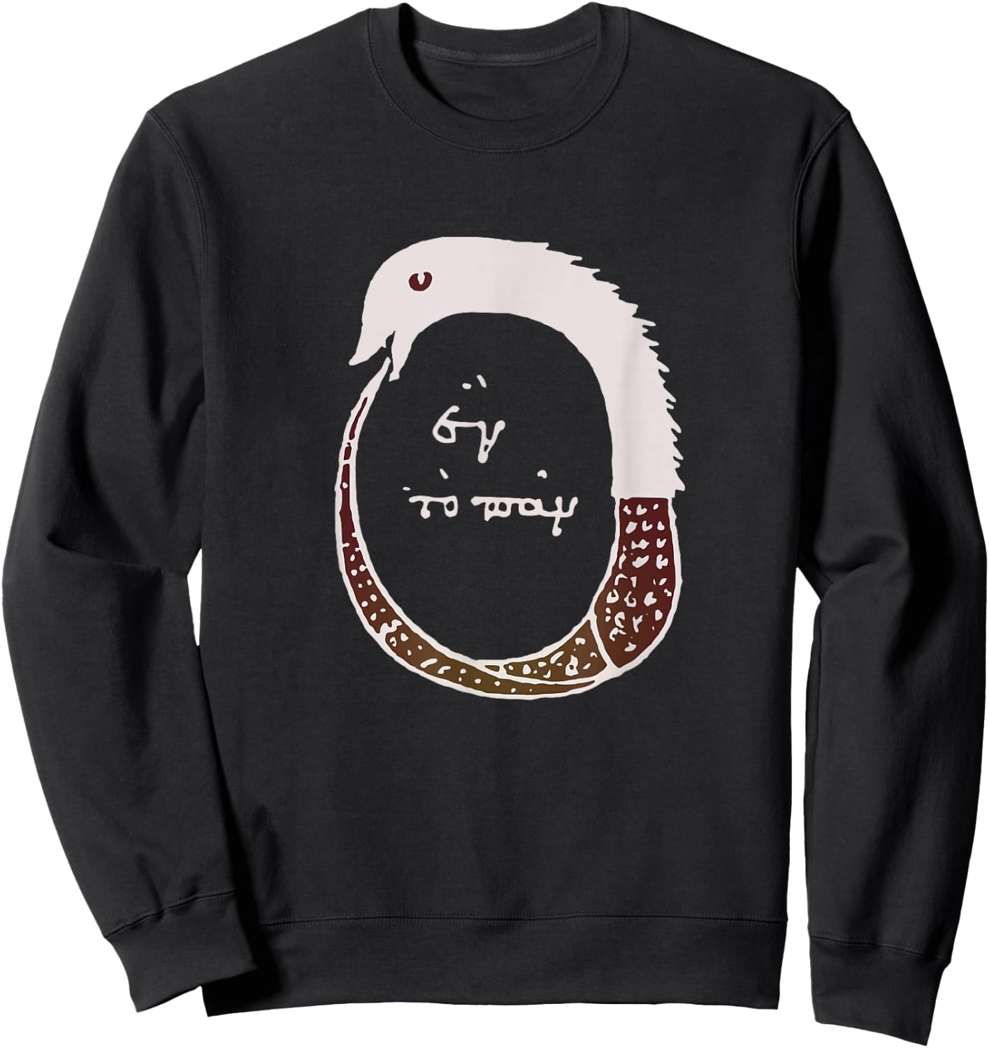 Ouroboros Snake Chrysopoeia Esoteric Alchemystical Symbol Sweatshirt - Sweatshirt | Black