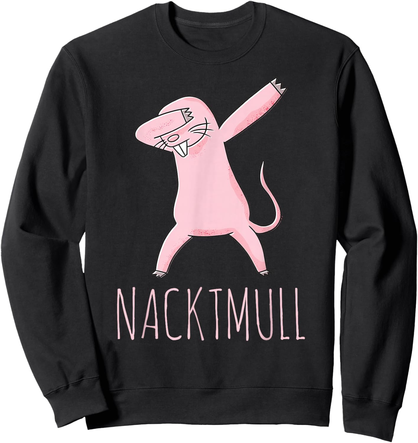 Nacktmull | Funny Ratte Shirt | Tier Nagetier Spruch Sweatshirt - Sweatshirt | Black