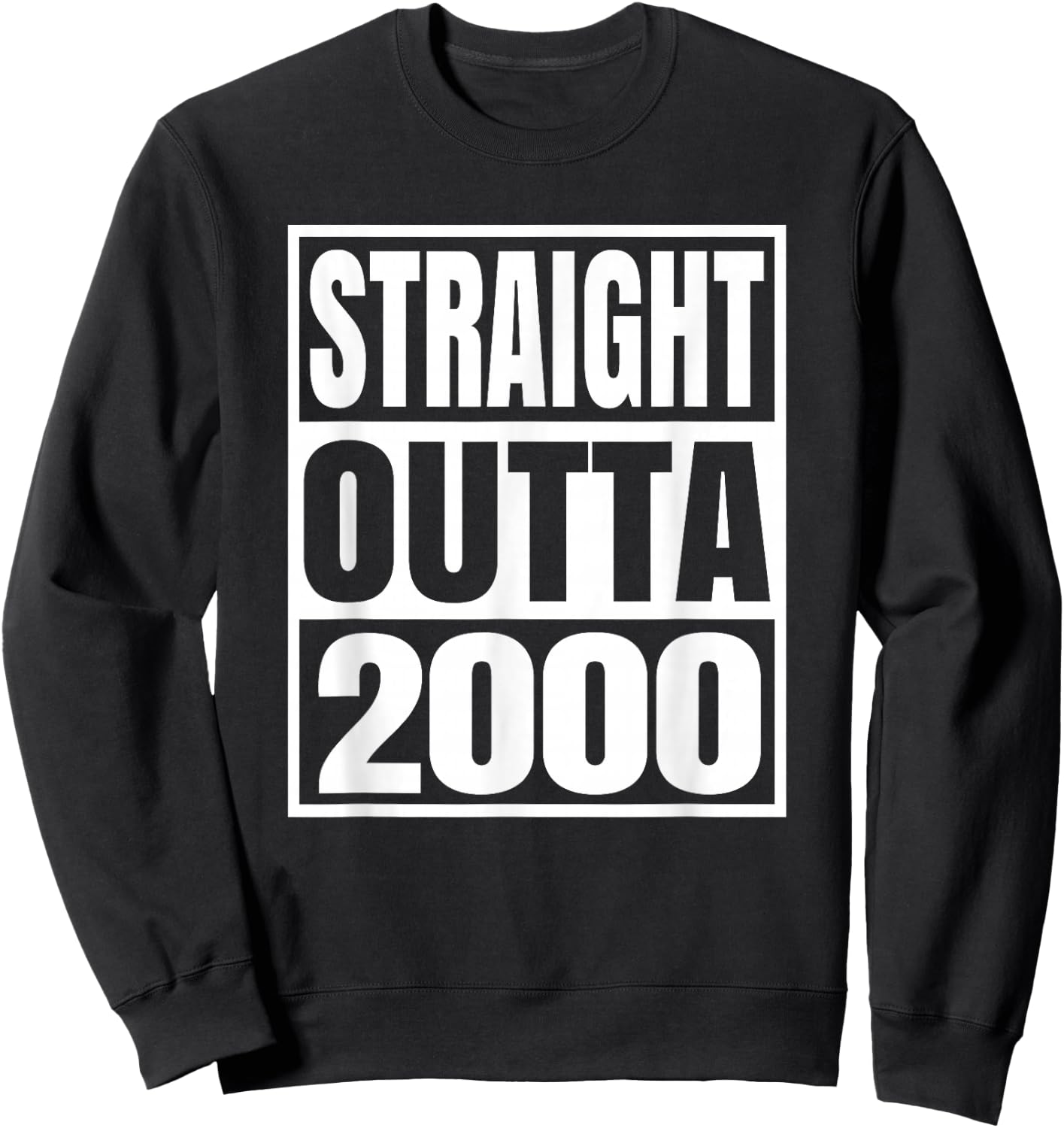 Vintage 2000 T Shirts Retro Funny 2000 Birthday Sweatshirt - Sweatshirt | Black
