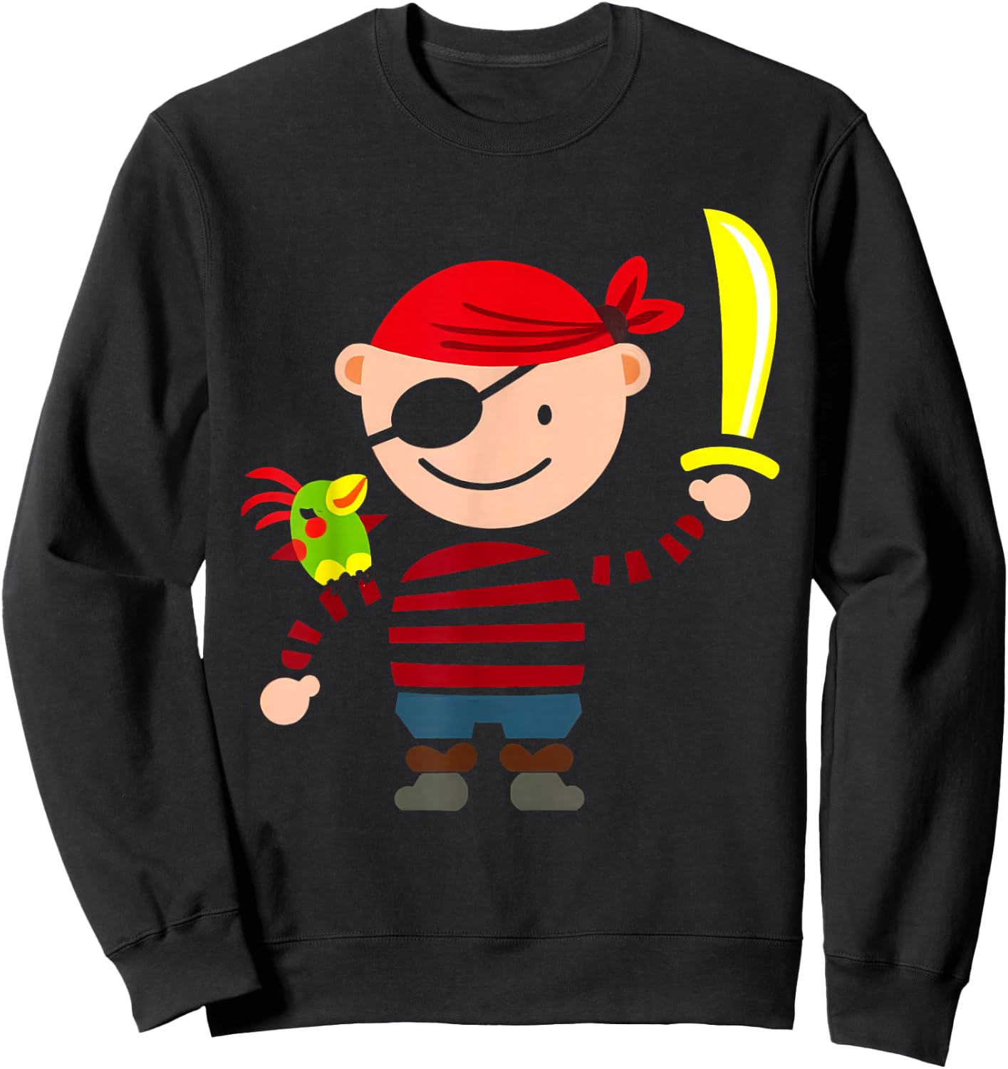 Pirate Costume Kids Sailor Captain Ahoy Shirt Sweatshirt - Sweatshirt | Black