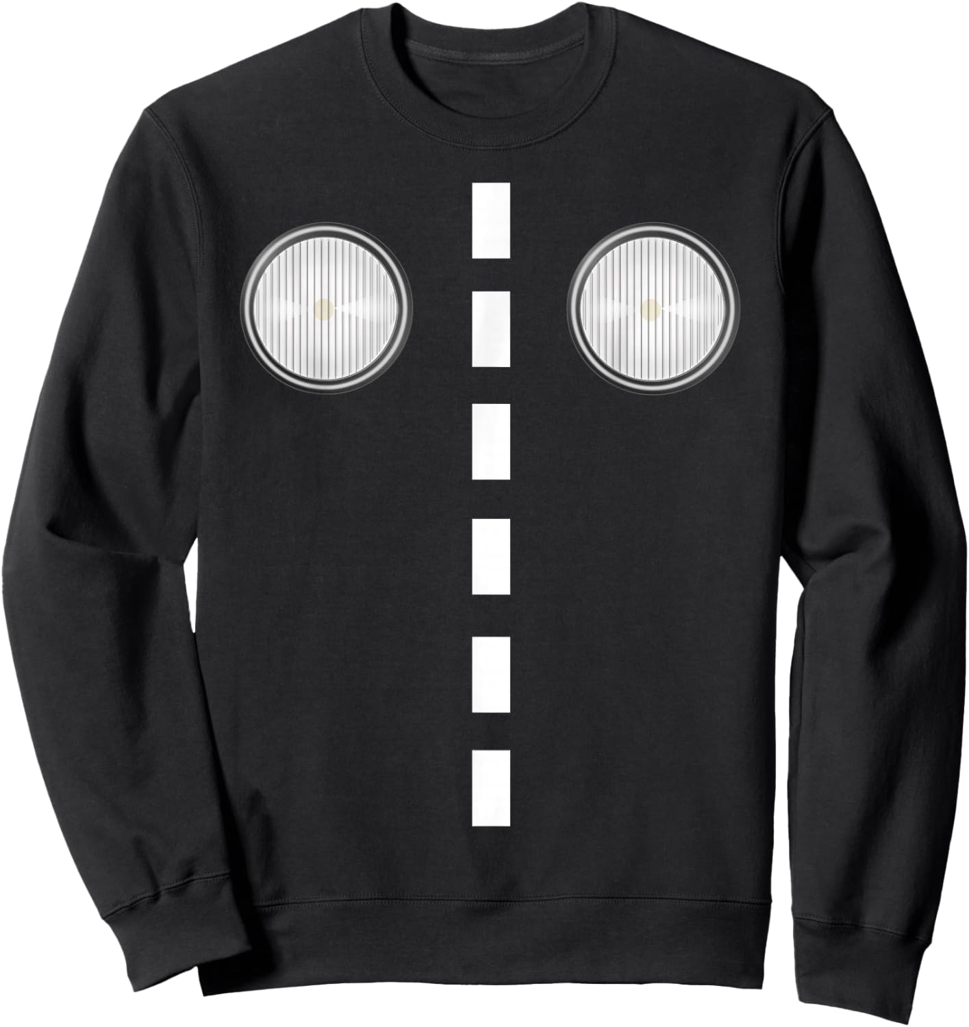 Headlights with Road Markings Funny Halloween Costume Shirt Sweatshirt - Sweatshirt | Black