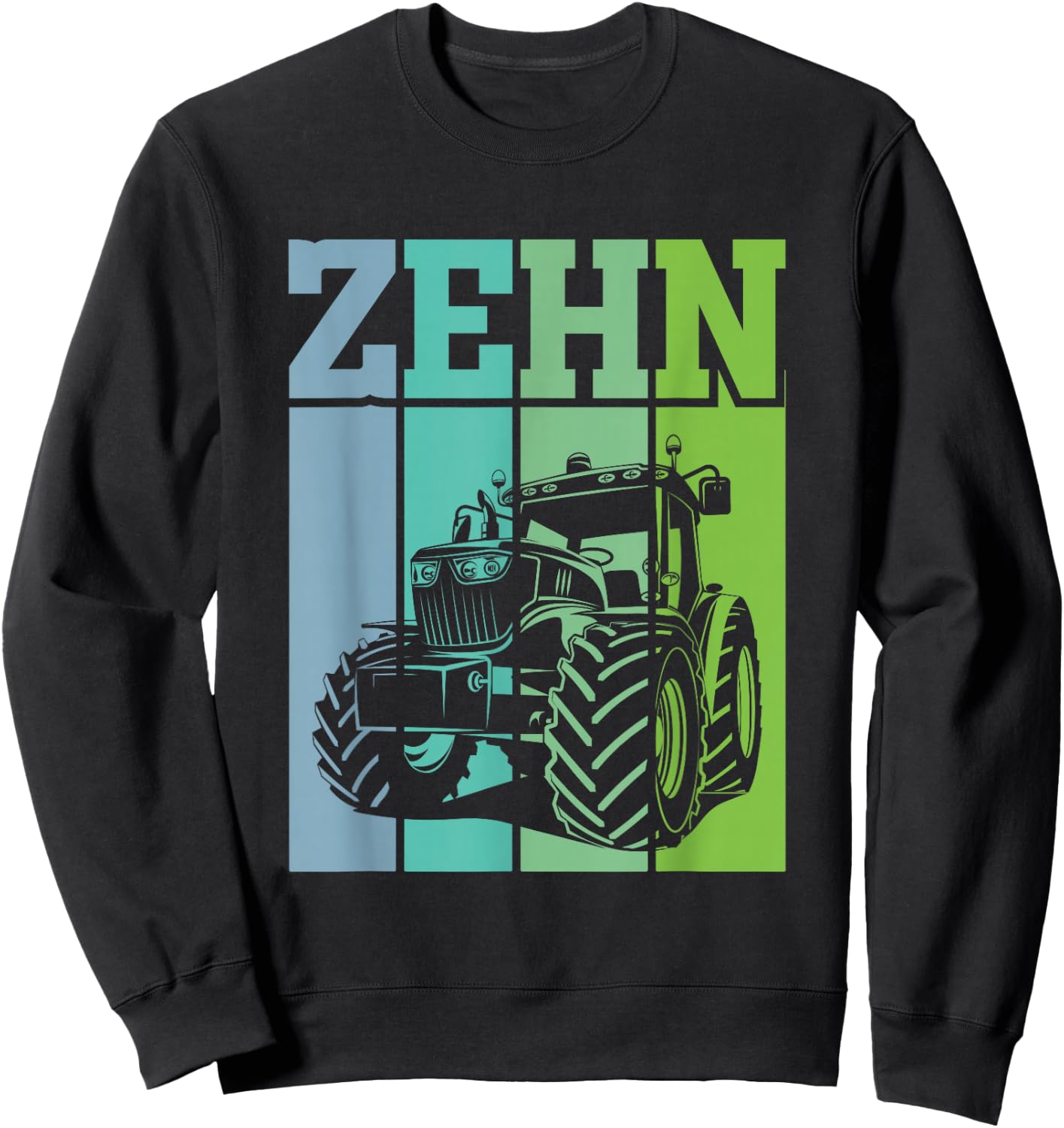 Children's Birthday 10 Years 10th Birthday Tractor , black Sweatshirt - Sweatshirt | Black