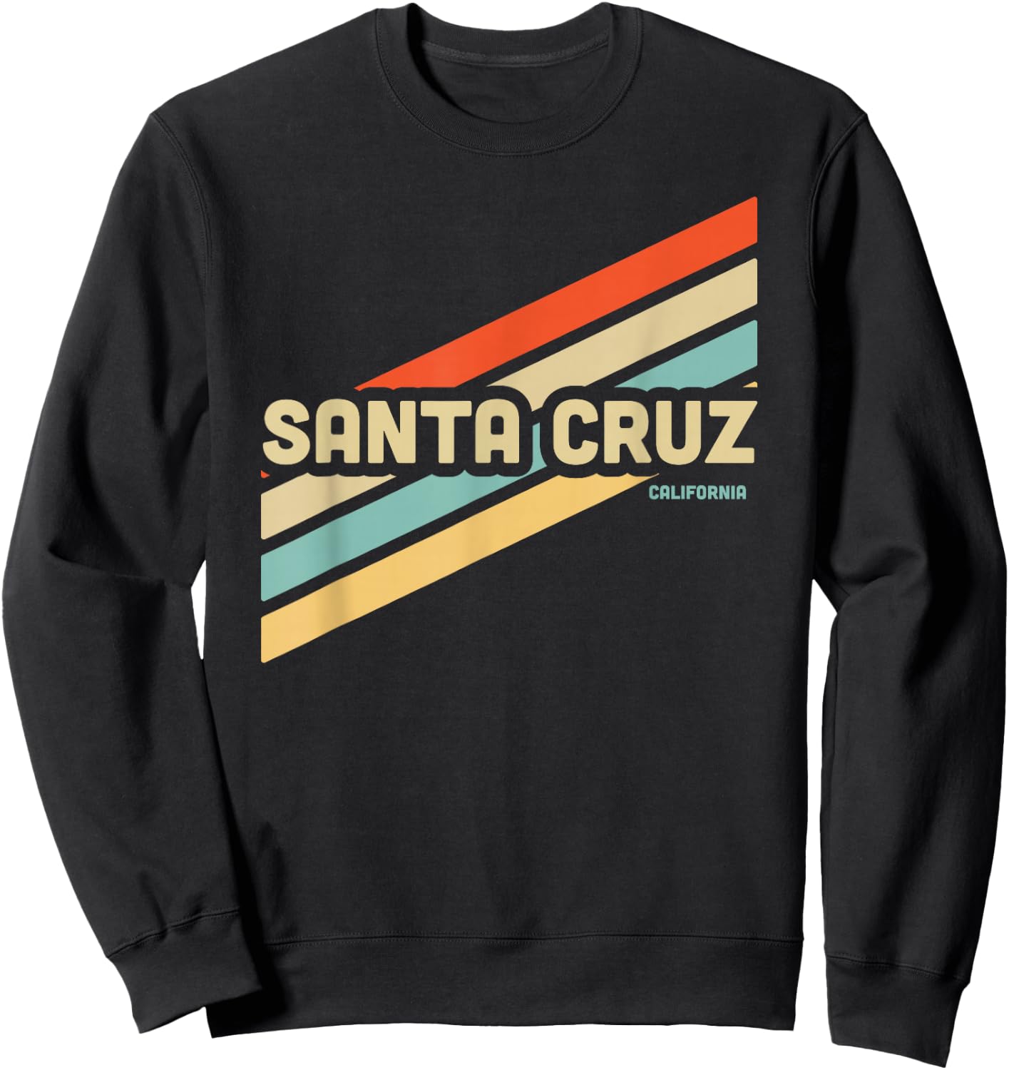 Santa Cruz California Retro Vintage , black, s Sweatshirt - Sweatshirt | Black