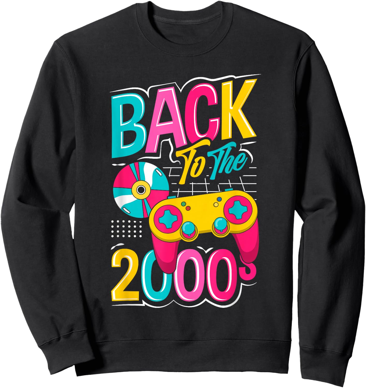 Back to the 2000s Vintage Two Thousand Retro 00s , black Sweatshirt - Sweatshirt | Black