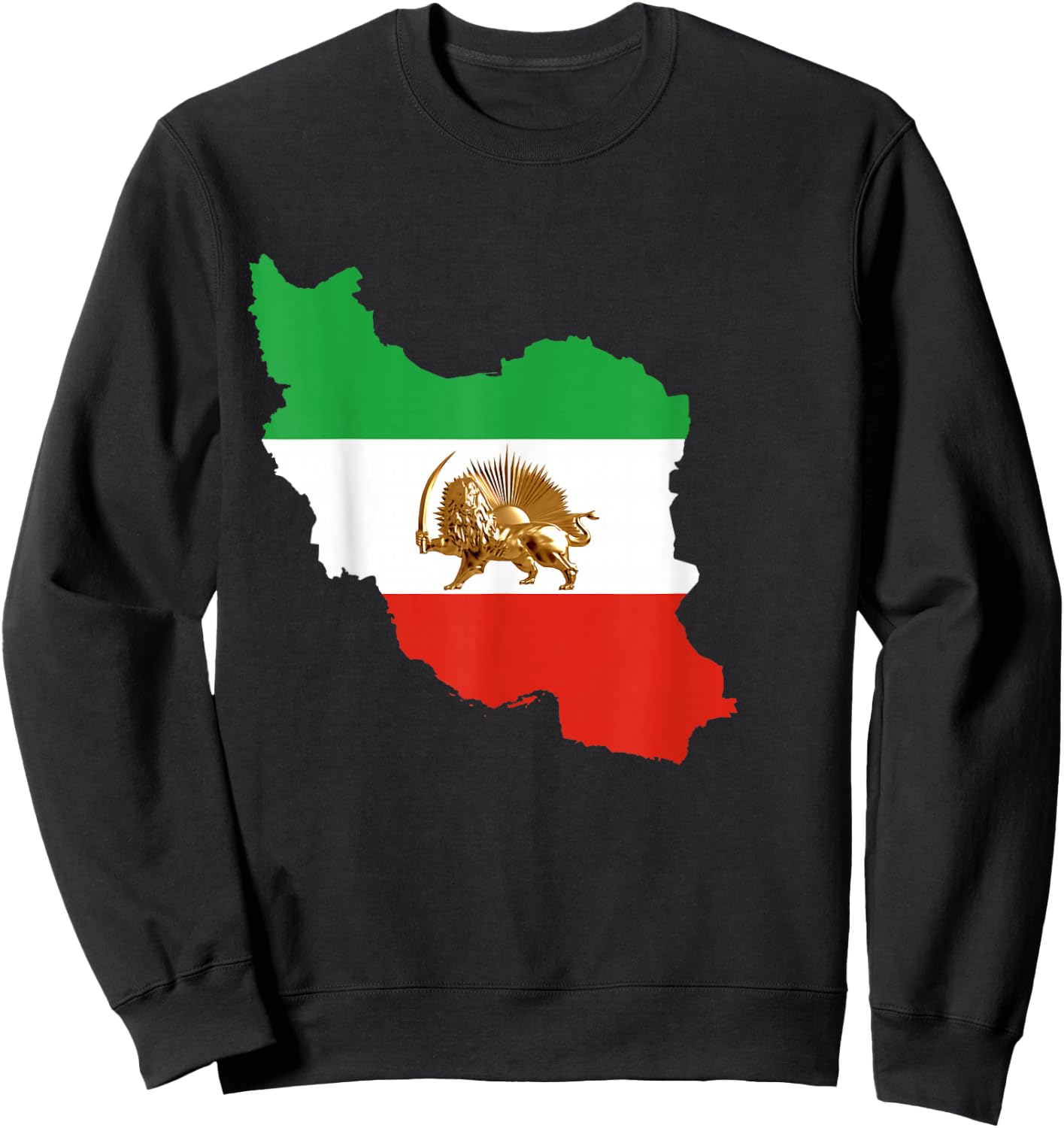 Iran Free Iran Iran Flag Lion Pahlavi Shah King , black Sweatshirt - Sweatshirt | Black