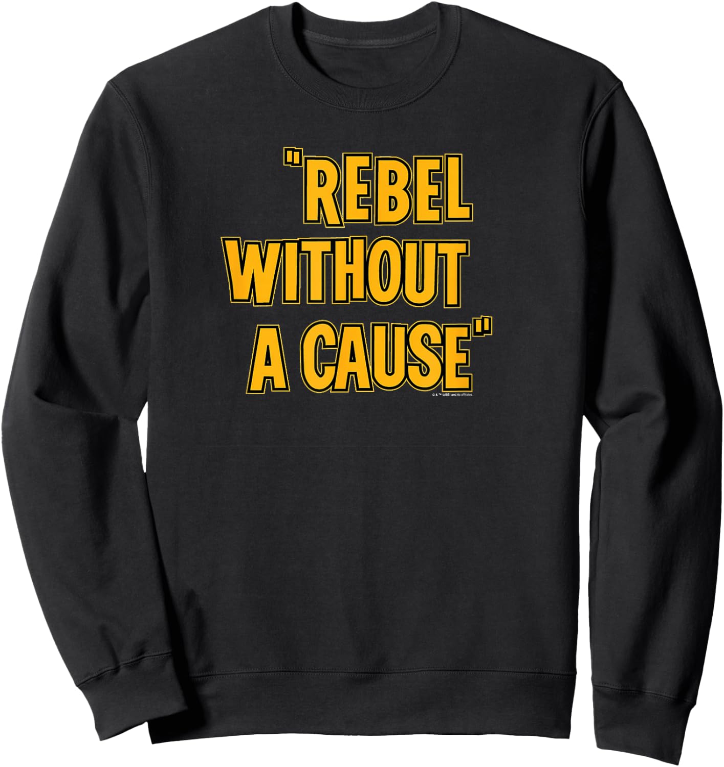 WB100 Rebel Without A Cause Classic Movie Logo Sweatshirt - Sweatshirt | Black