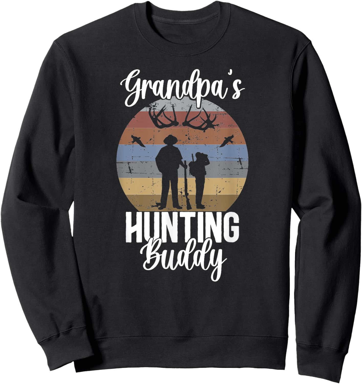 Grandpa's Hunting Buddy Grandson Hunting Buddies Sweatshirt - Sweatshirt | Black