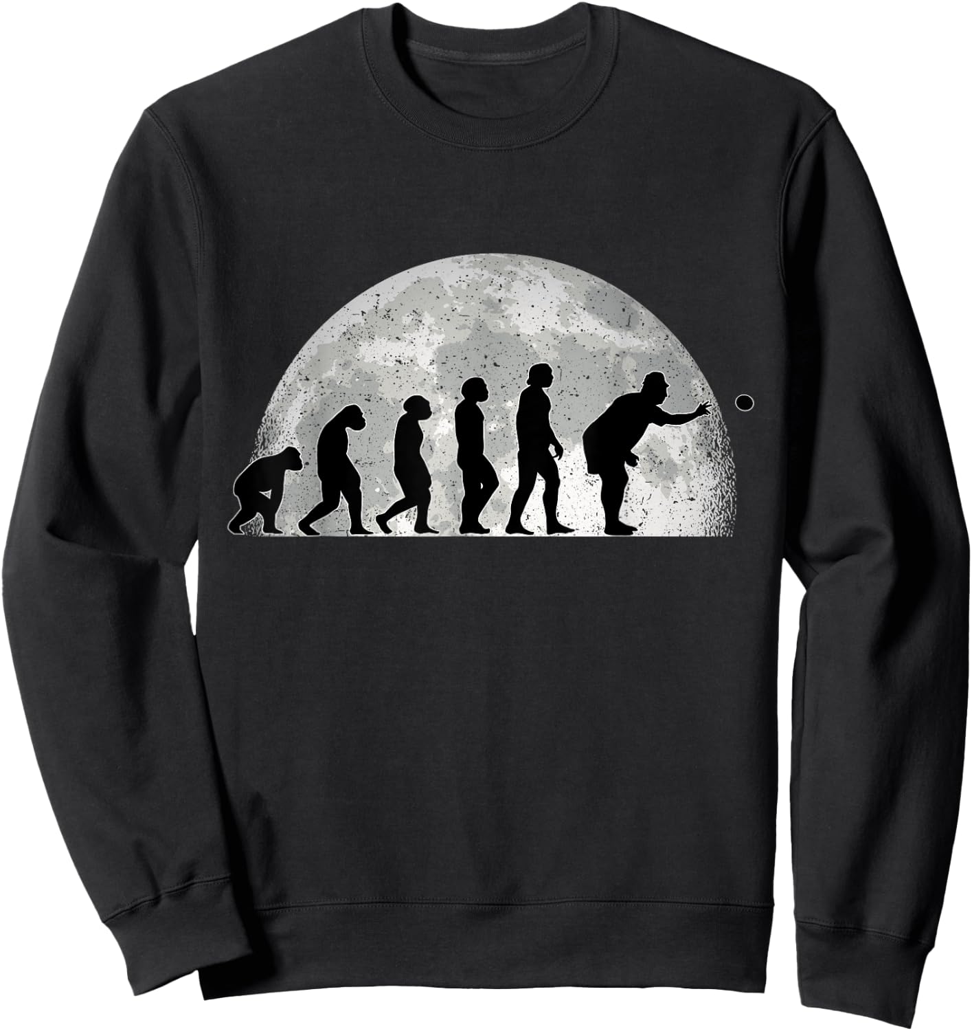 Bowling Evolution Moon Petanque Balls , Black, S Sweatshirt - Sweatshirt | Black