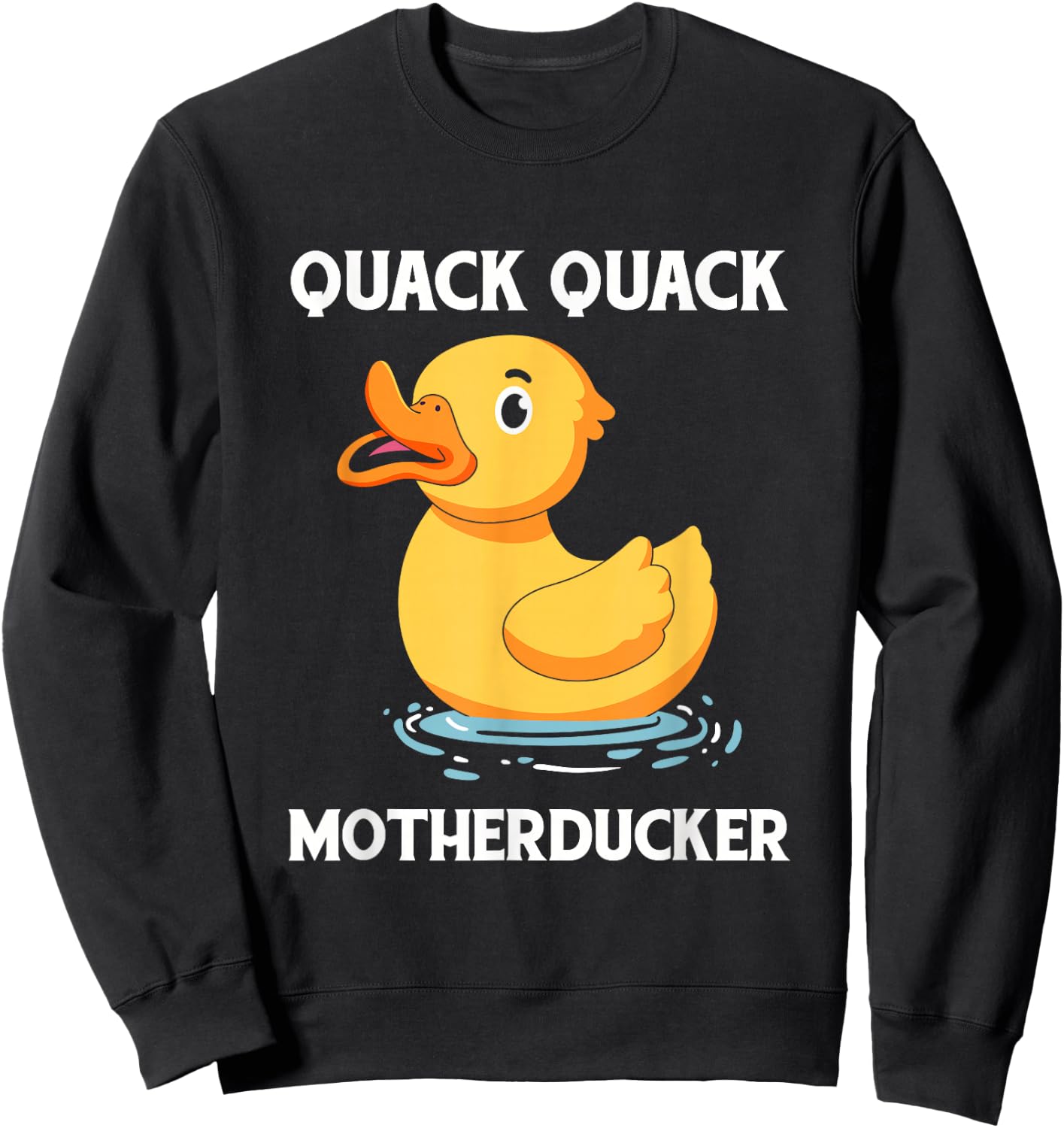 Duck Lover Youth Quack Ducky Duckie Rubber Ducks Meme Sweatshirt - Sweatshirt | Black