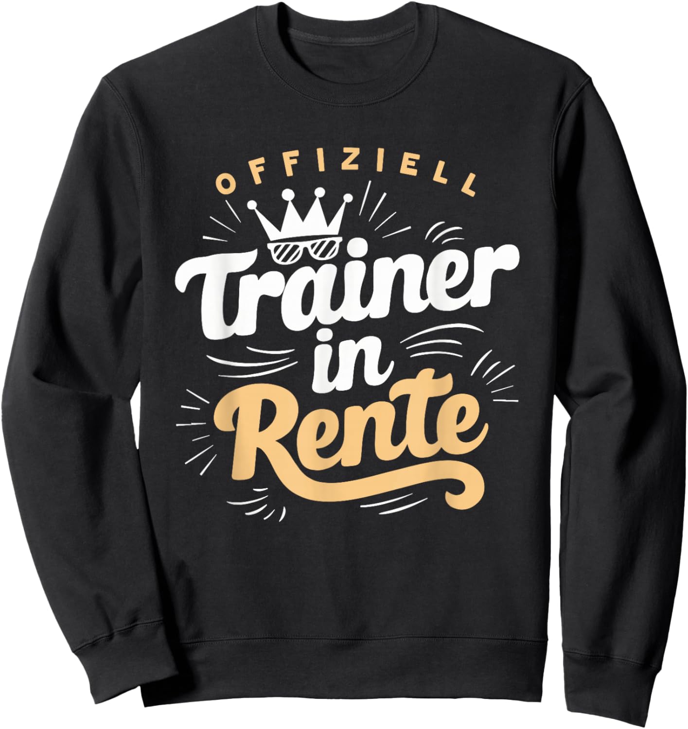 Trainer in Rente - Abschied Ruhestand Lustig Fitness Sweatshirt - Sweatshirt | Black