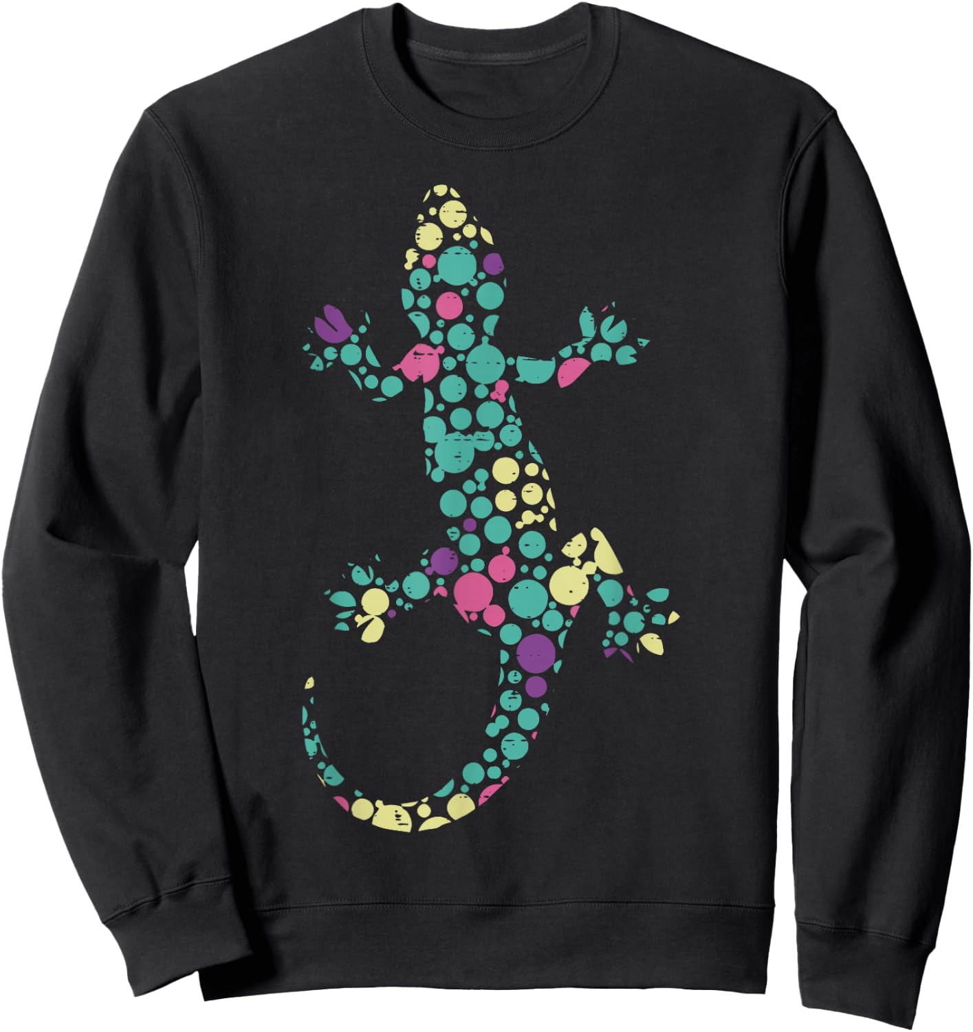 Dot Art Lizard Polka Dots Men Boys Kids Women Sweatshirt - Sweatshirt | Black