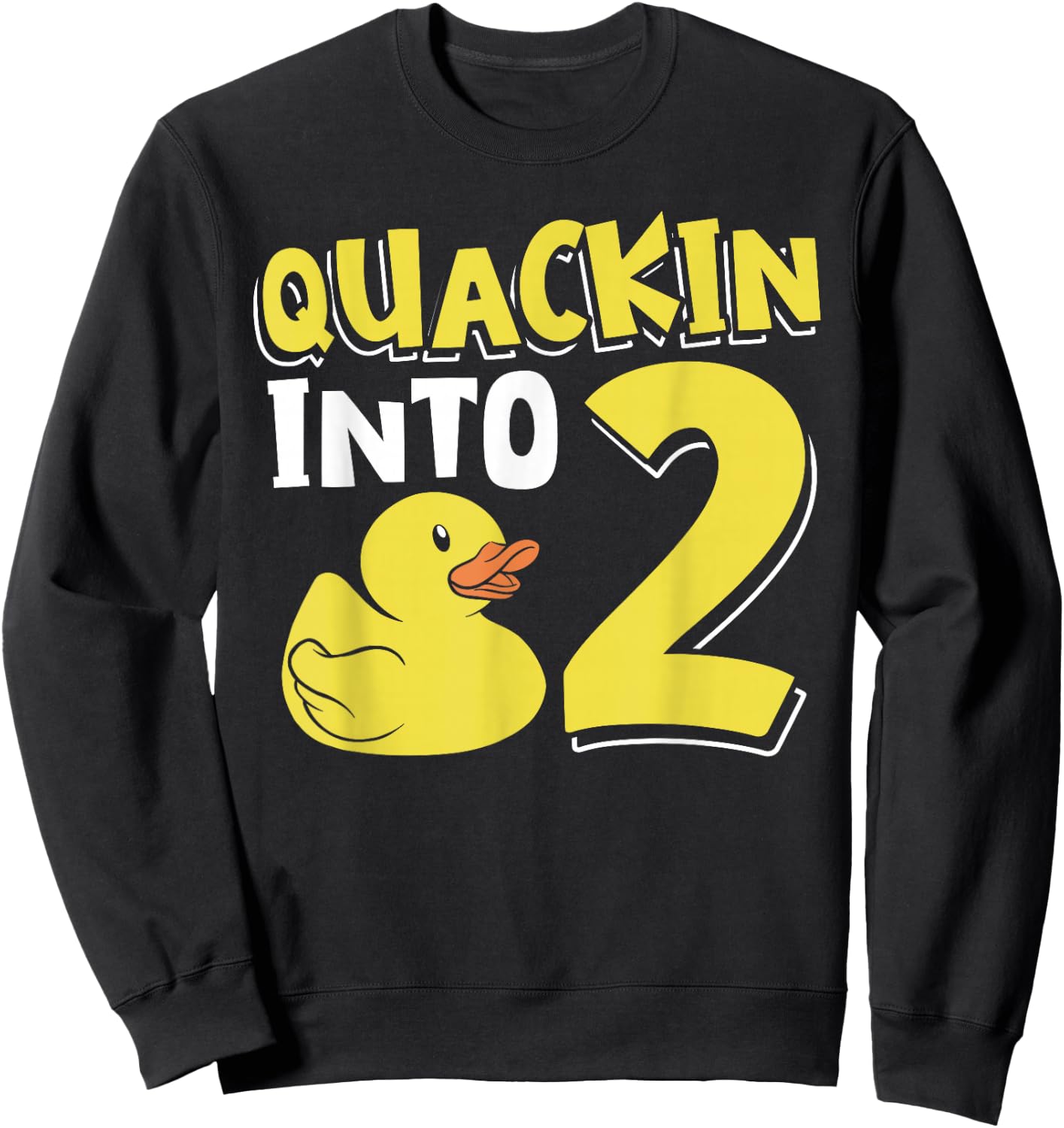 Rubber Ducky 2 Year Old Birthday Rubber Duck Sweatshirt - Sweatshirt | Black