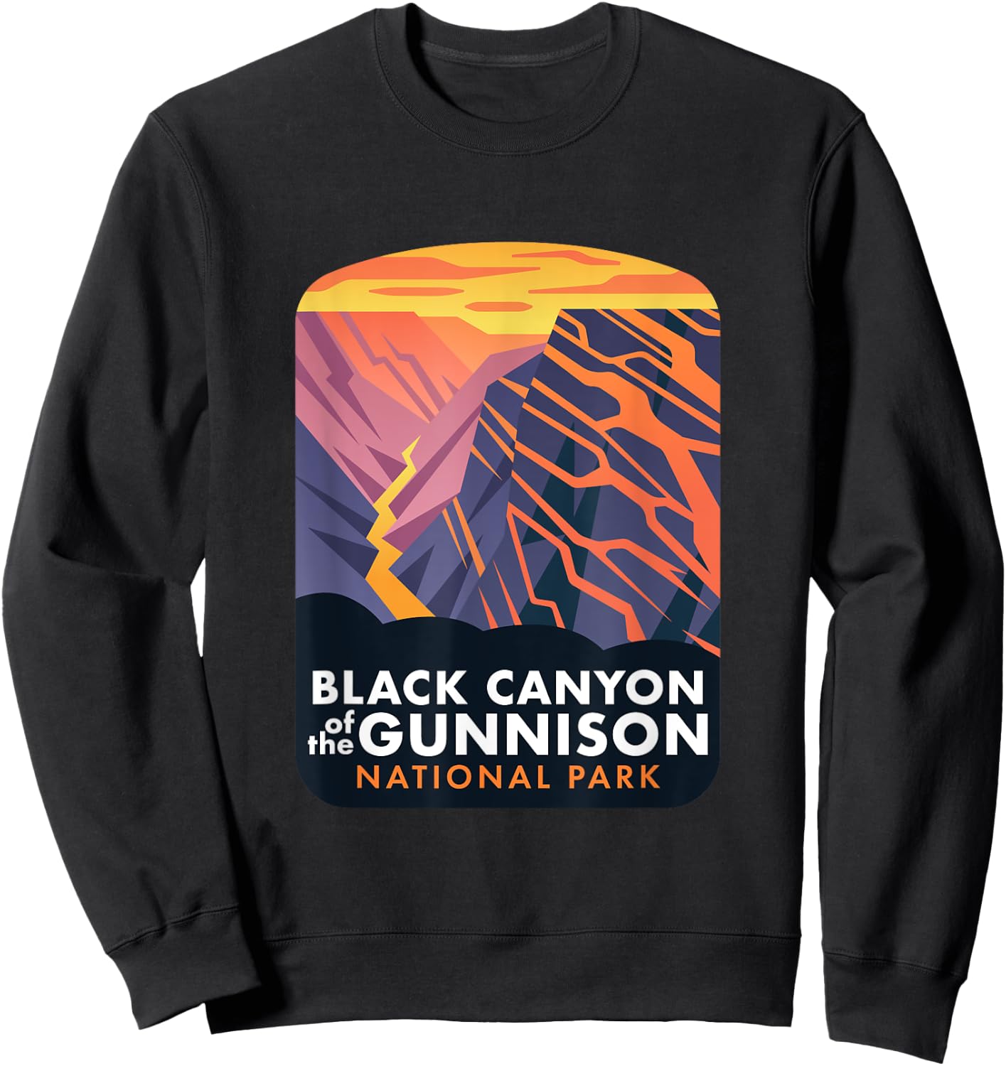 Black Canyon of the Gunnison National Park Sweatshirt - Sweatshirt | Black