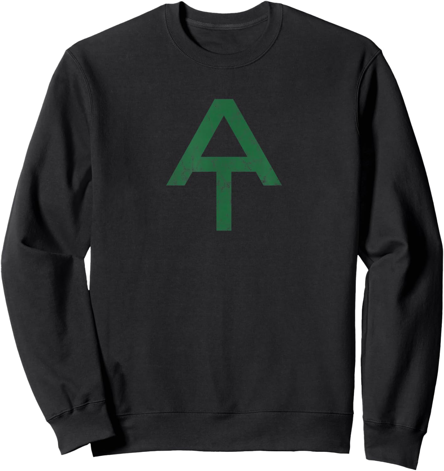 Classic Vintage Grunge AT Logo Appalachian Trail Marker Sweatshirt - Sweatshirt | Black