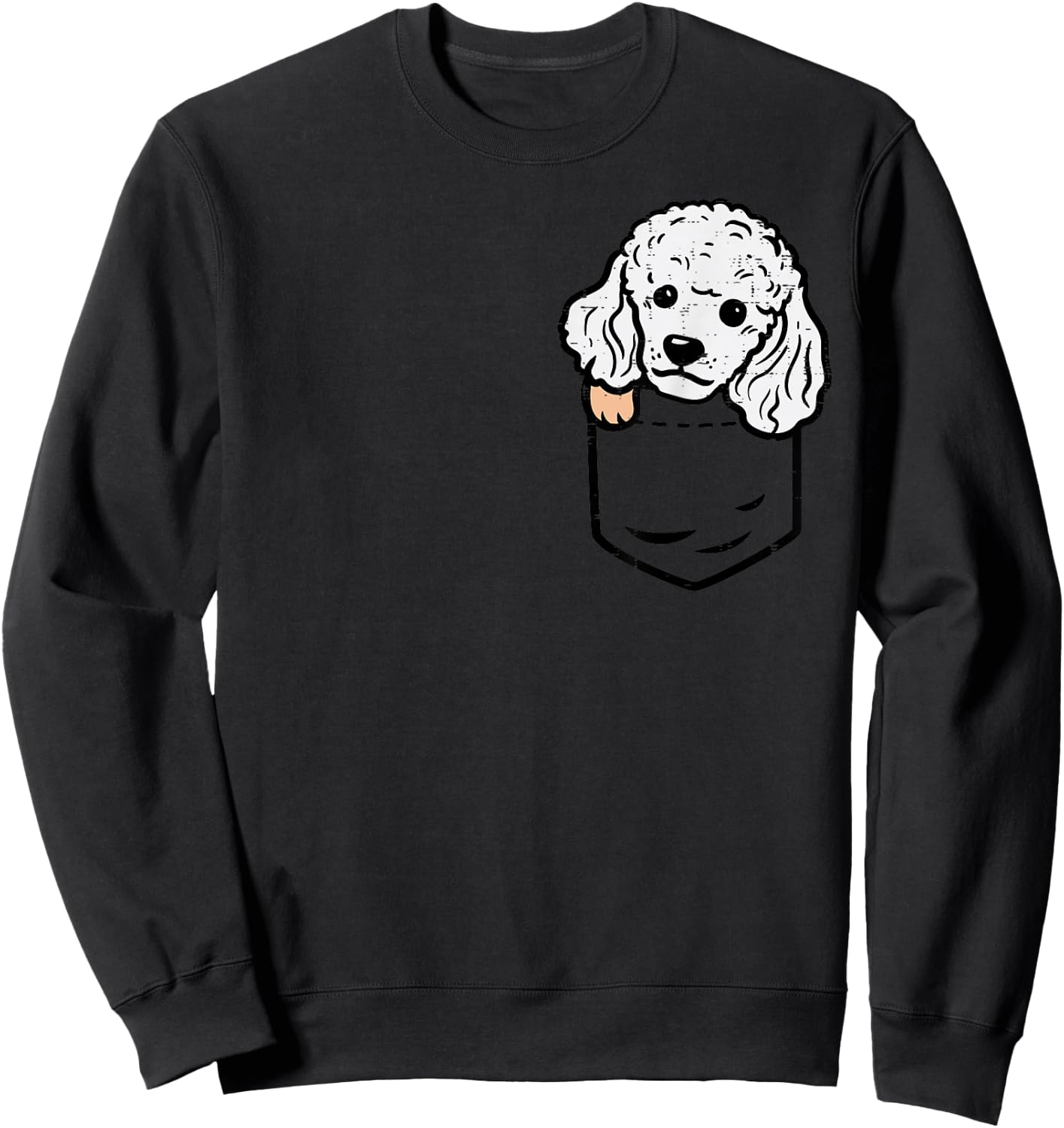 Pocket Mini Toy Poodle Cute Animal Pet Dog Lover Owner Gift Sweatshirt - Sweatshirt | Black