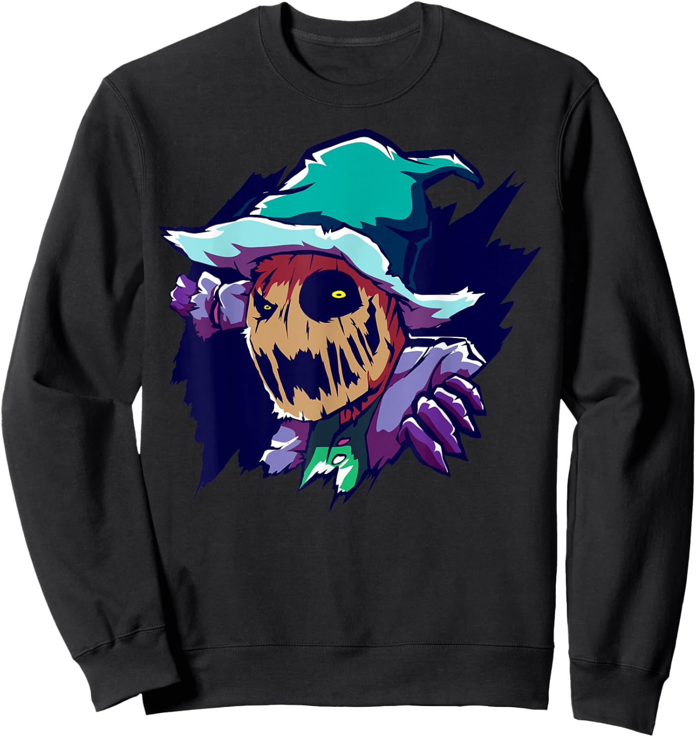 Scarecrow T Shirt Halloween Costume Farmer Farm Ranch Sweatshirt - Sweatshirt | Black