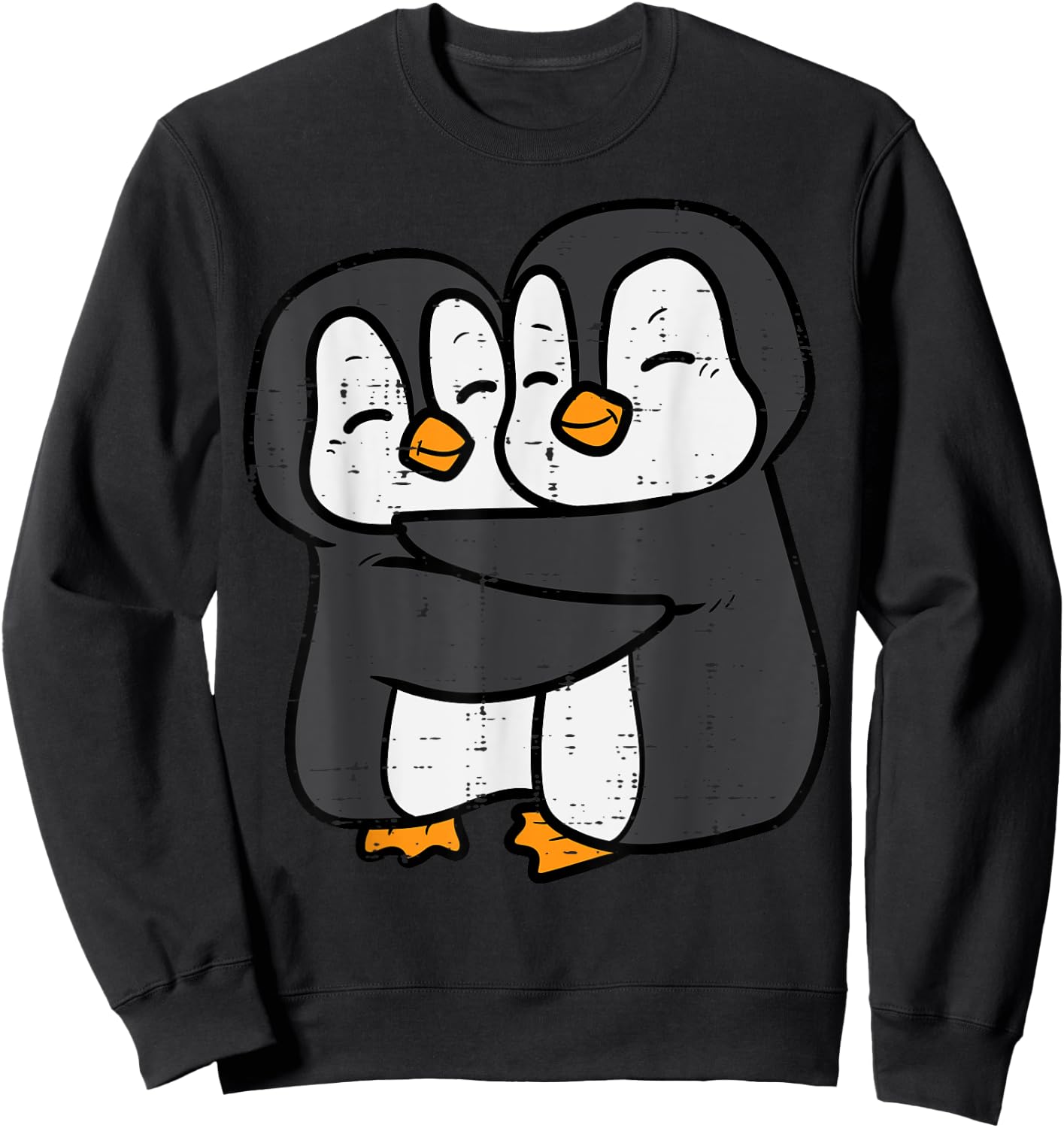 Penguins Couple Hug Cute Women Men Boys Girls Kids Toddler Sweatshirt - Sweatshirt | Black