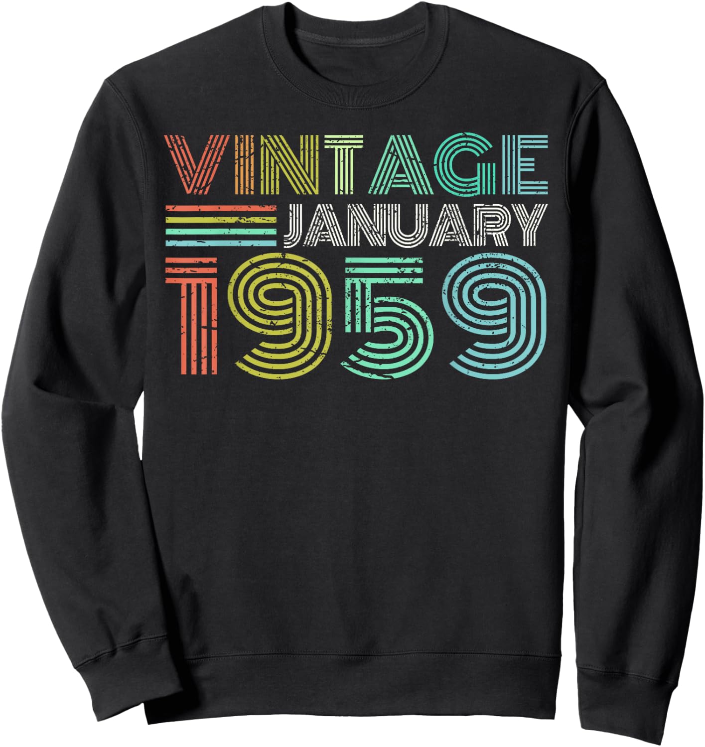 Vintage January 1959 Retro Born in January 1959 Sweatshirt - Sweatshirt | Black