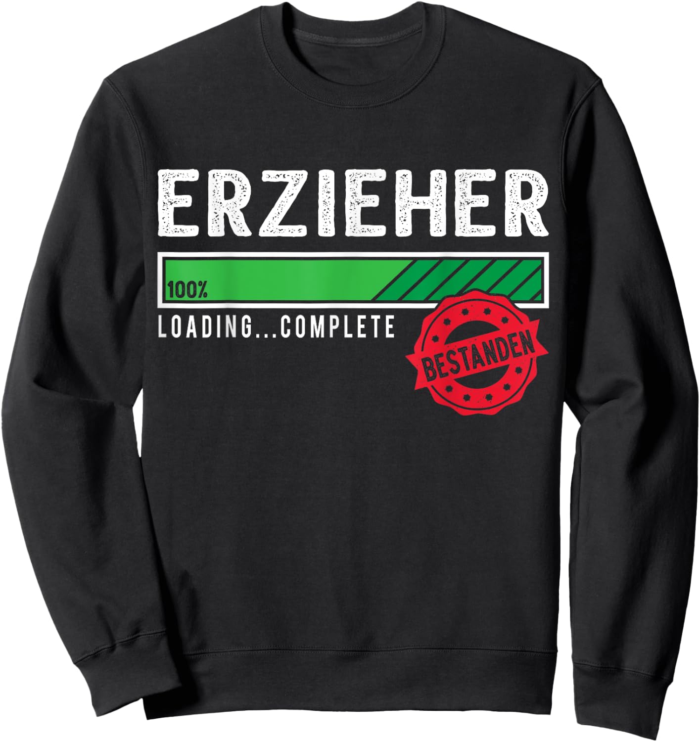 Erzieher Ausbildung Prüfung Bestanden Sweatshirt - Sweatshirt | Black
