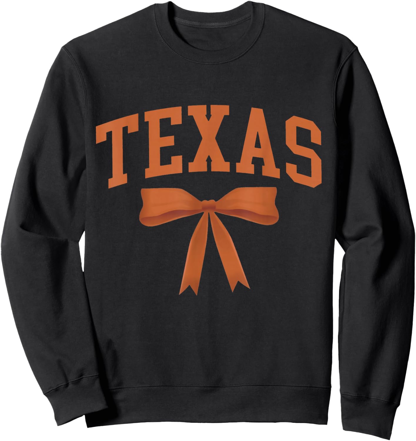 Texas TX Brow Cute Coquette Bow Western Cowgirl Cowboy Sweatshirt - Sweatshirt | Black