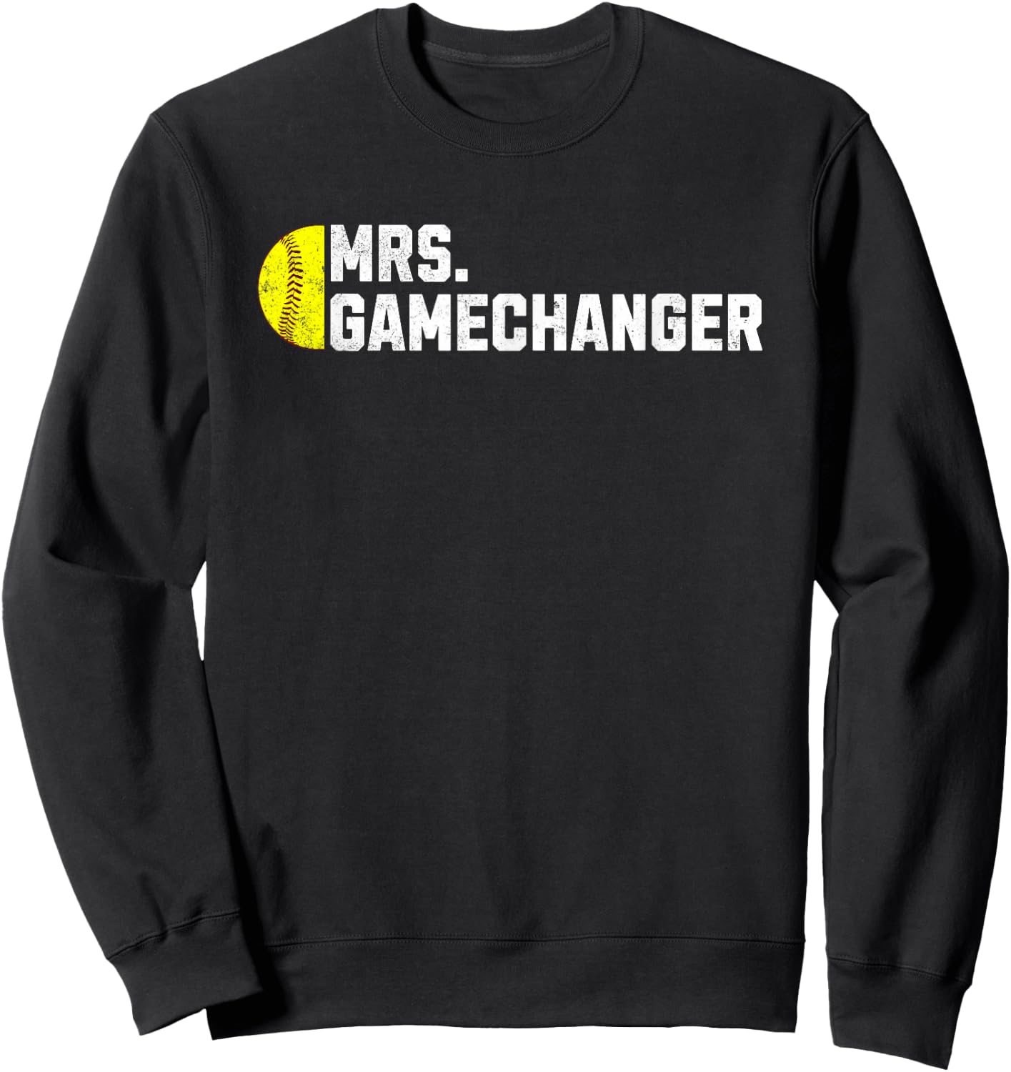 Mrs. Gamechanger Softball Scorekeeper Love Sweatshirt - Sweatshirt | Black